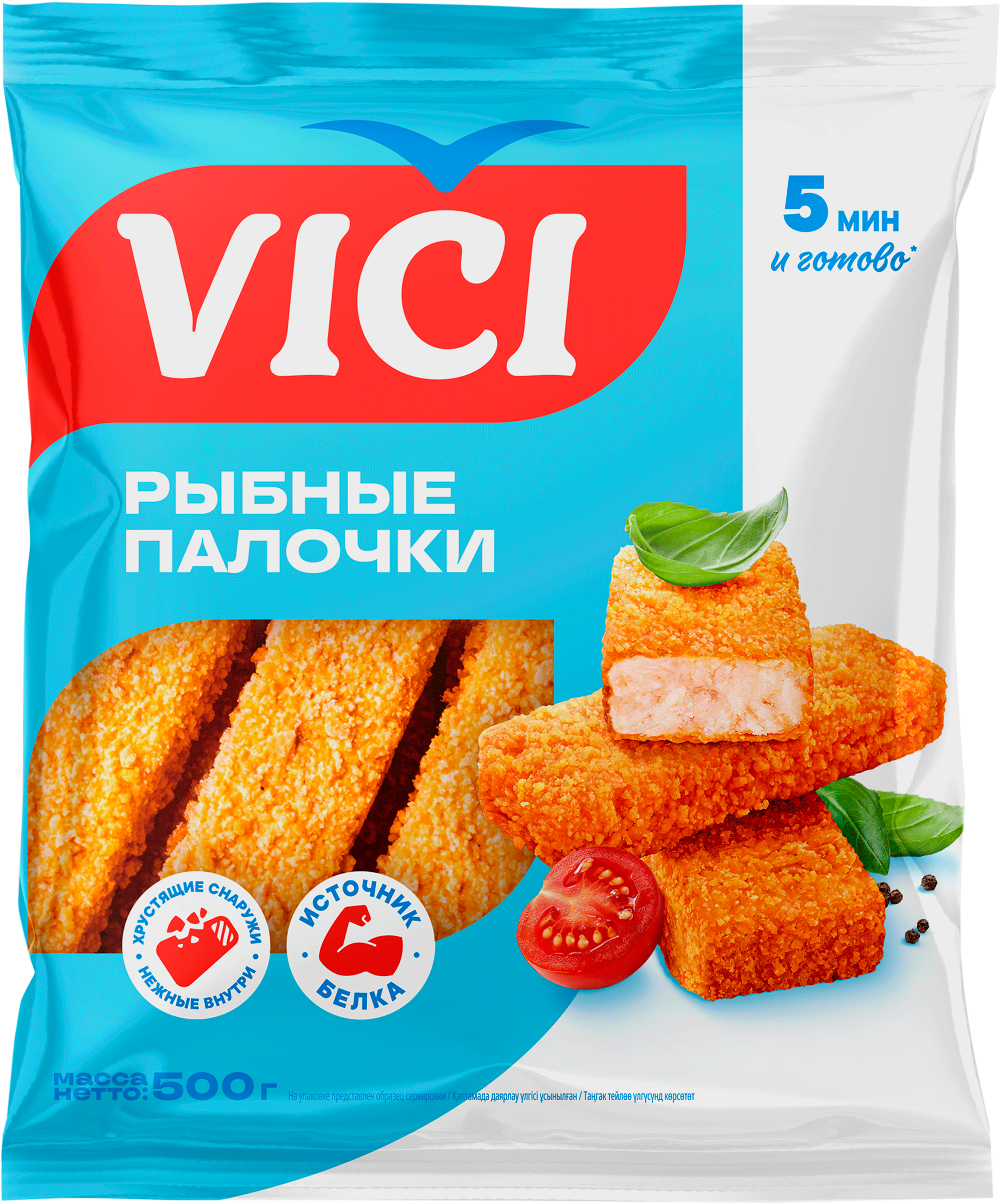 Изображение товара Рыбные палочки VICI 500г - вкусное быстрое блюдо для всей семьи Изображение товара Рыбные палочки VICI 500г - вкусное быстрое блюдо для всей семьи