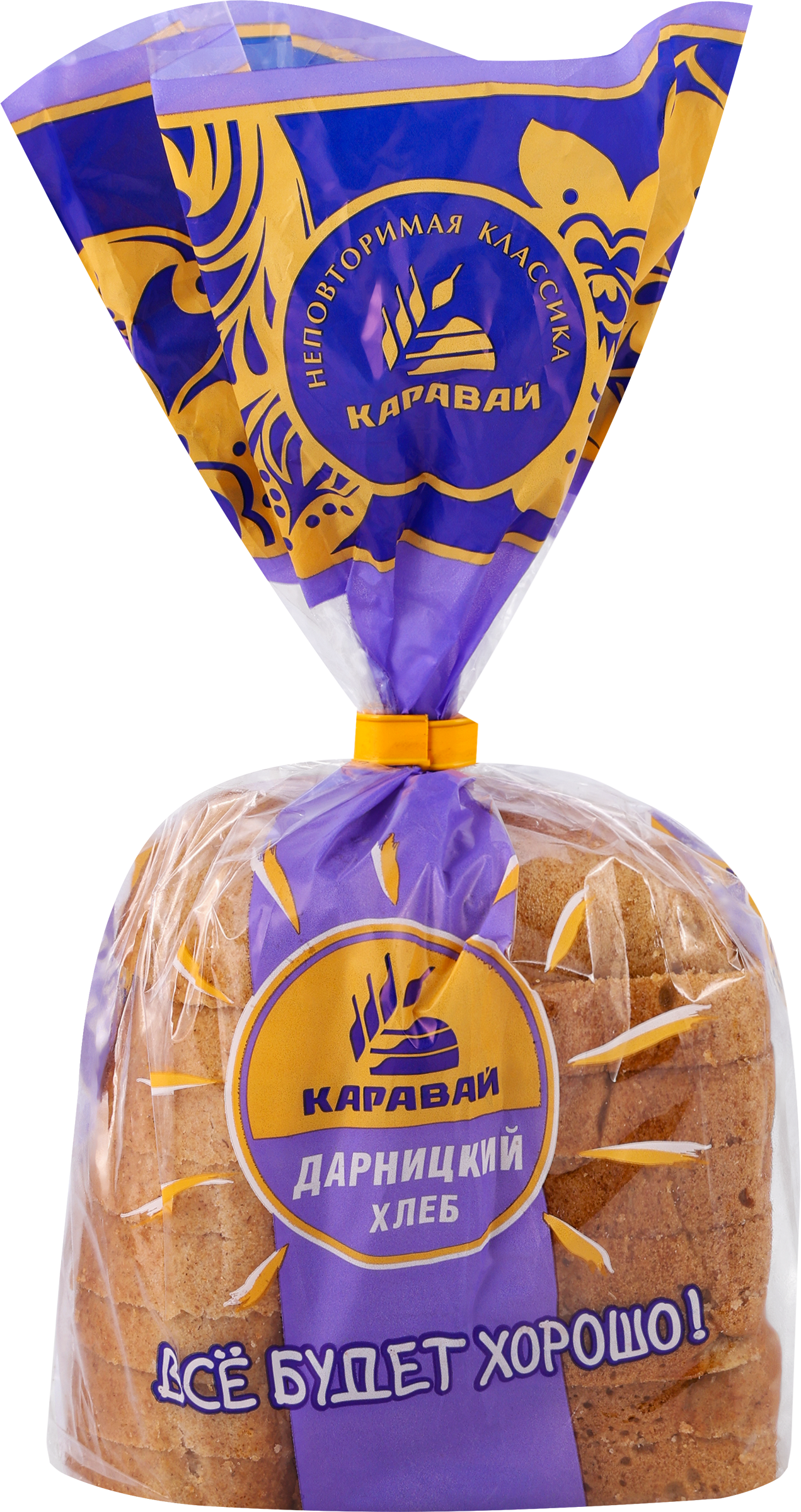 Изображение товара Хлеб ржано-пшеничный КАРАВАЙ Дарницкий, половинка, 375г Изображение товара Хлеб ржано-пшеничный КАРАВАЙ Дарницкий, половинка, 375г