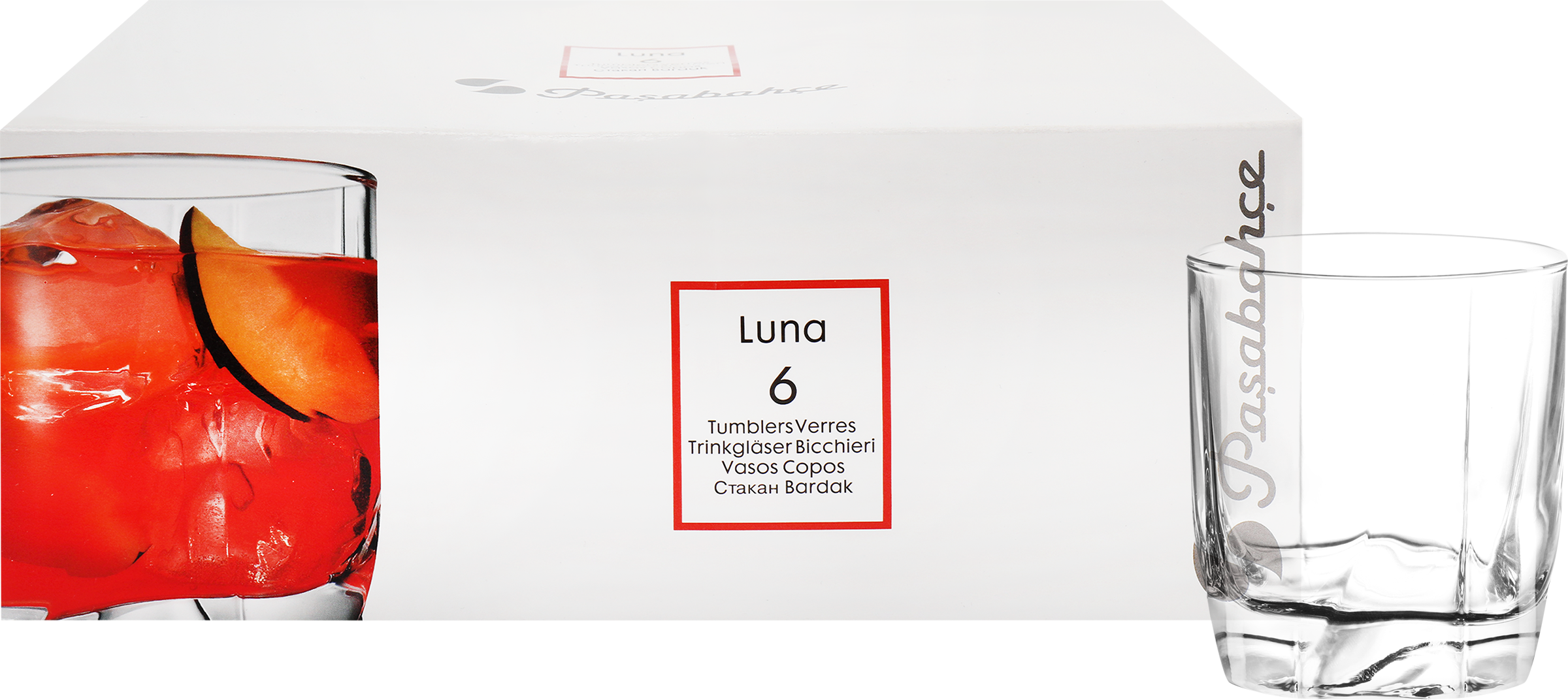 Изображение товара Набор стаканов PASABAHCE Luna 6шт низкие 240мл посуда для сервировки Изображение товара Набор стаканов PASABAHCE Luna 6шт низкие 240мл посуда для сервировки