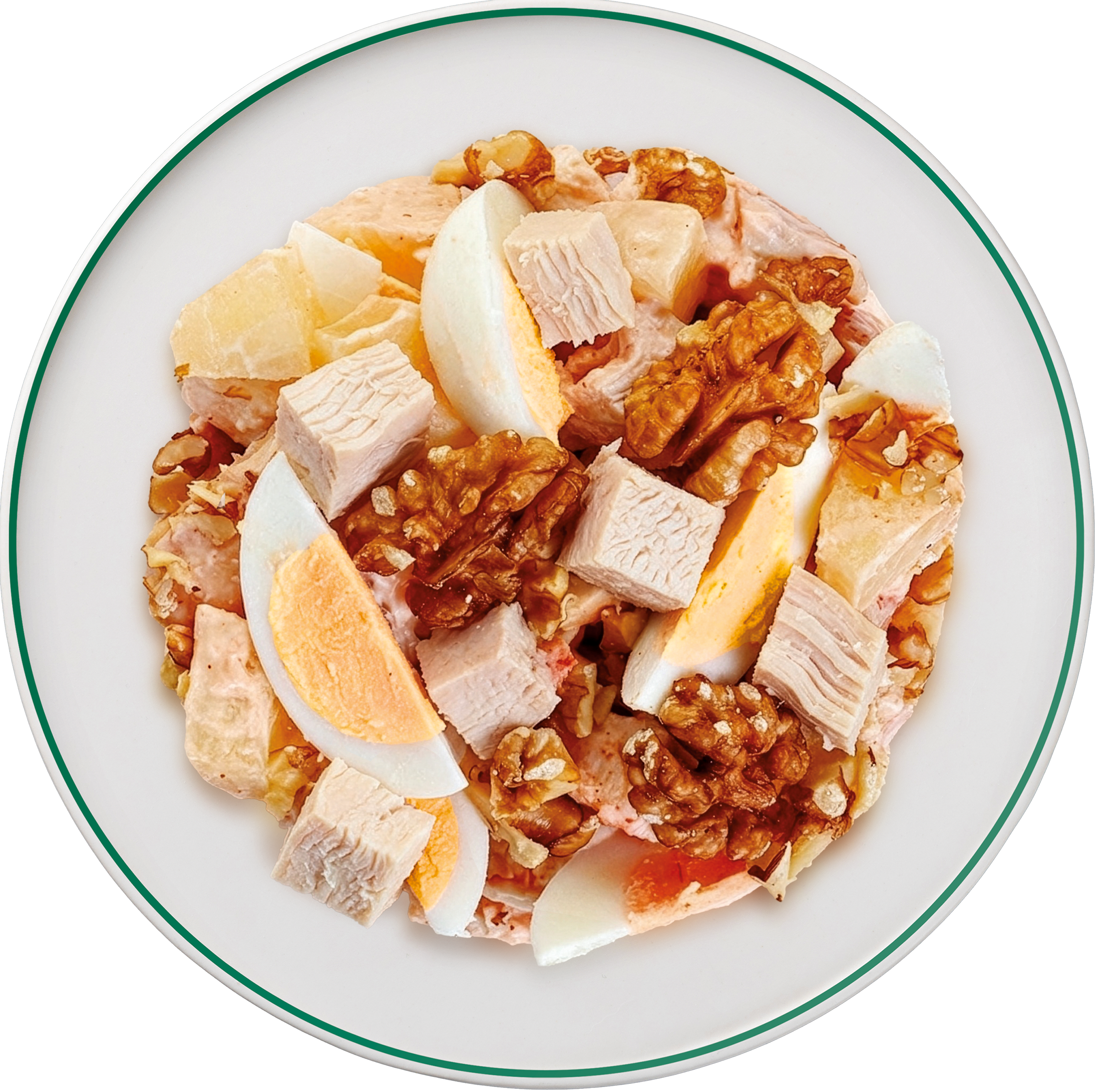 Изображение товара Салат ЛЕНТА FRESH Курочка с нежным куриным филе и сочным ананасом, весовой Изображение товара Салат ЛЕНТА FRESH Курочка с нежным куриным филе и сочным ананасом, весовой