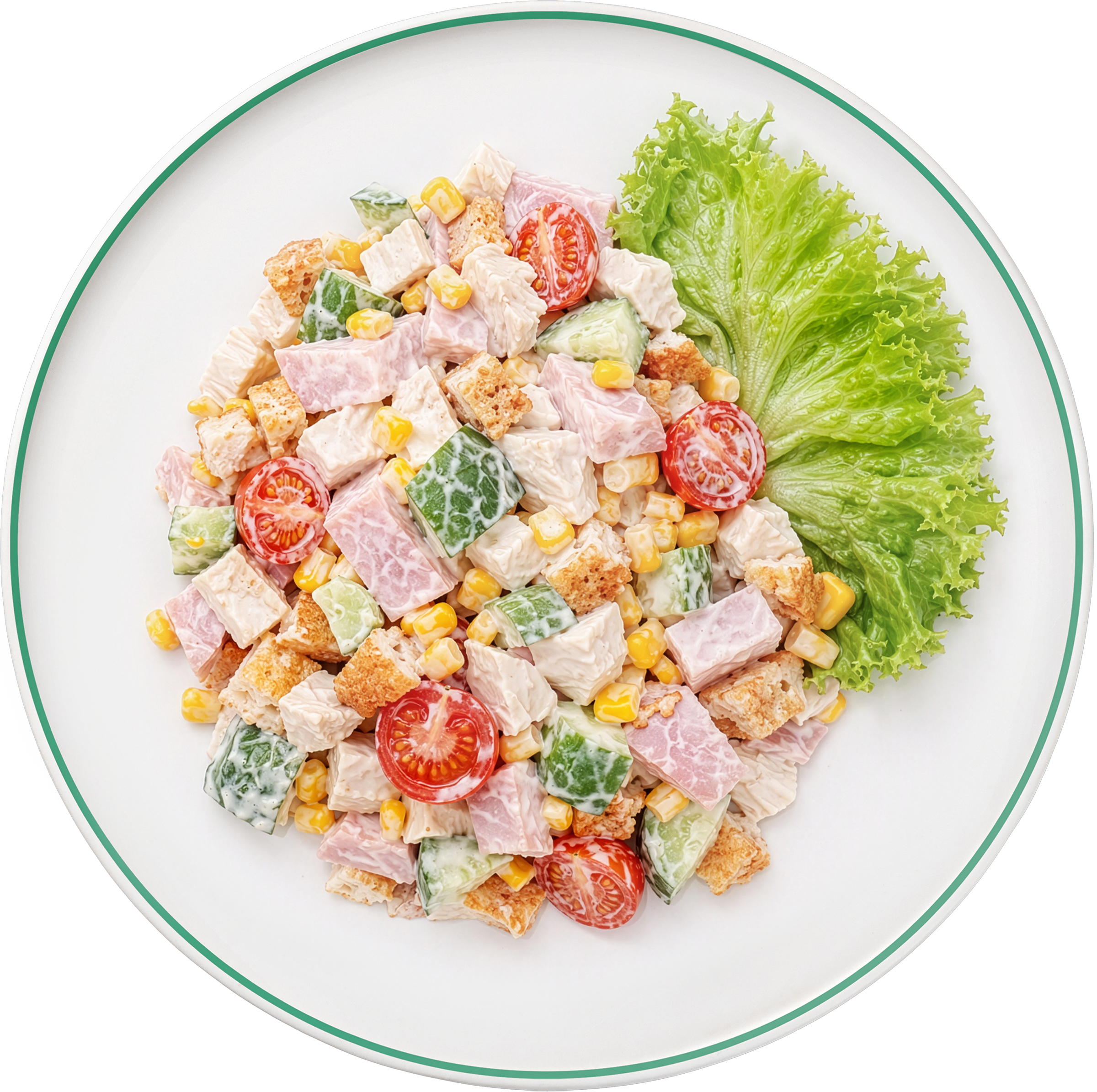 Изображение товара Салат ЛЕНТА FRESH Грация весовой с курицей и ветчиной