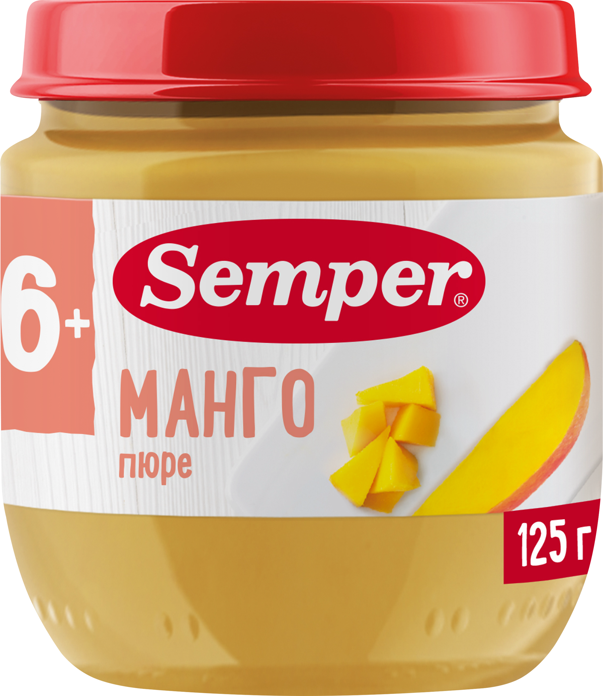 Изображение товара Пюре фруктовое SEMPER Манго с витаминами для малышей 125г Изображение товара Пюре фруктовое SEMPER Манго с витаминами для малышей 125г