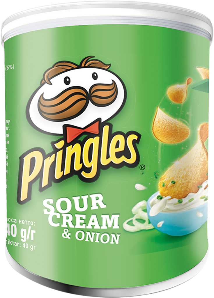 Изображение товара Картофельные чипсы PRINGLES со вкусом сметаны и лука, 40г