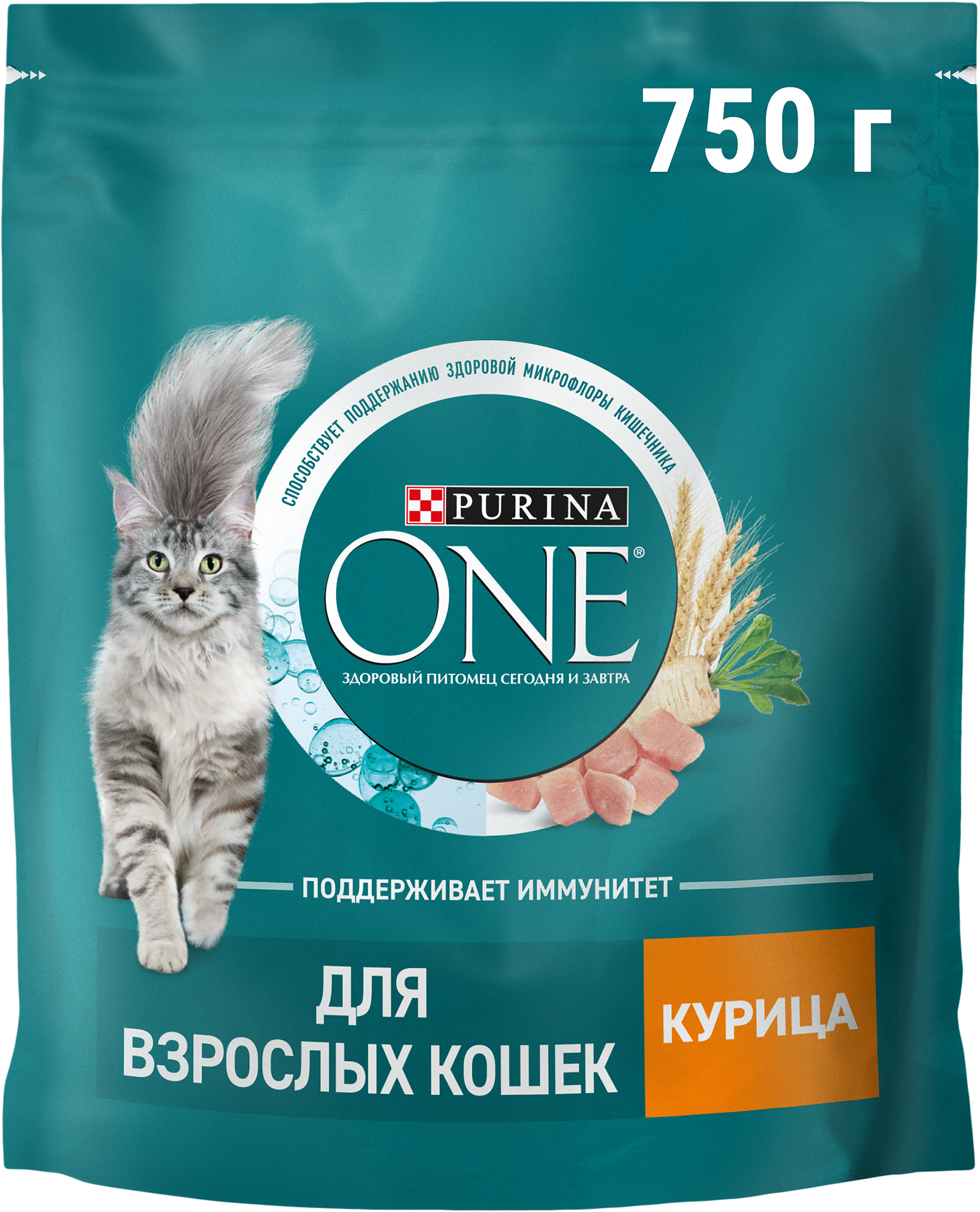 Изображение товара Корм сухой для взрослых кошек PURINA ONE Курица 750г для здоровой жизни питомца Изображение товара Корм сухой для взрослых кошек PURINA ONE Курица 750г для здоровой жизни питомца