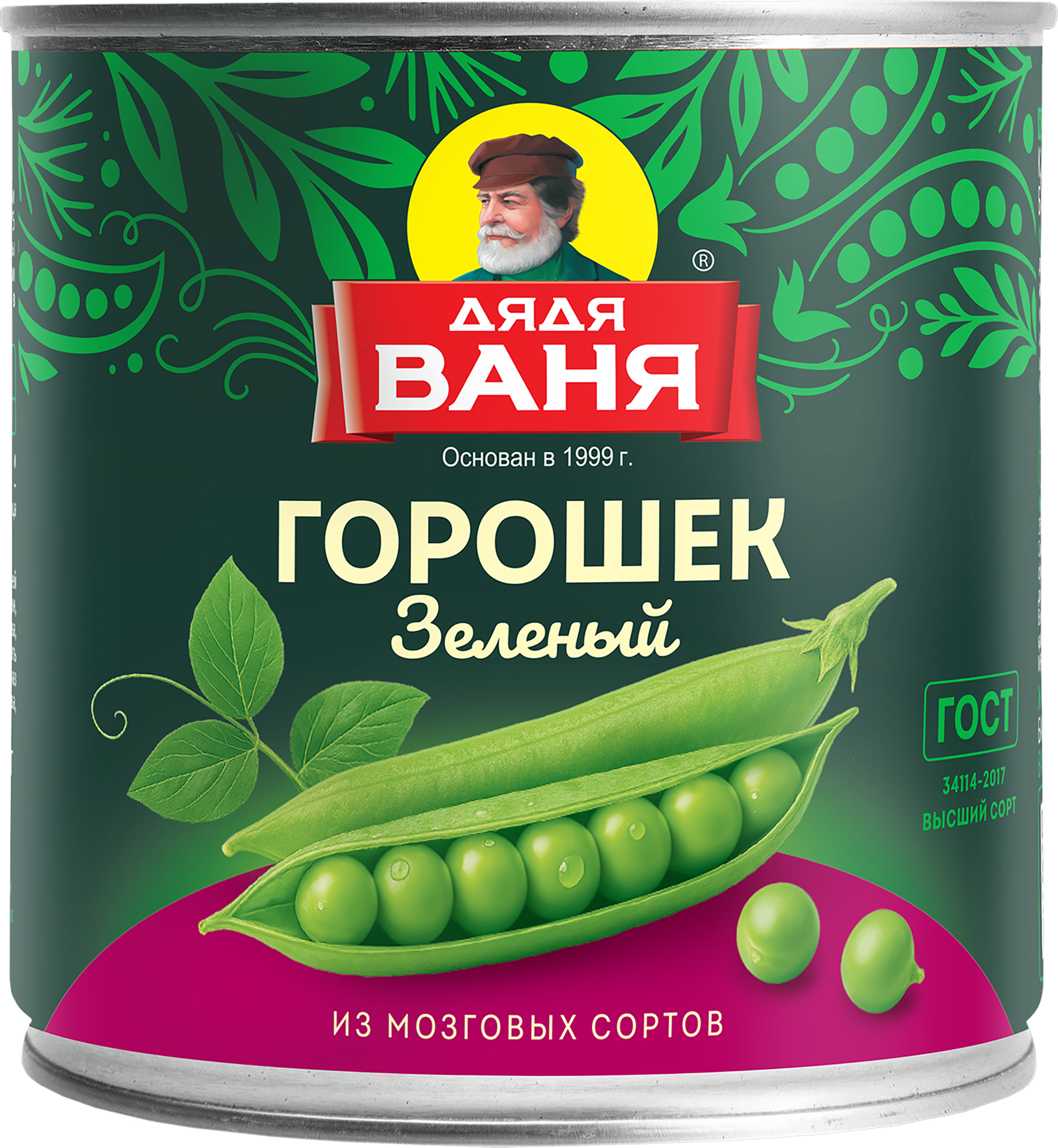 Изображение товара Горошек зеленый ДЯДЯ ВАНЯ консервированный 400г Изображение товара Горошек зеленый ДЯДЯ ВАНЯ консервированный 400г