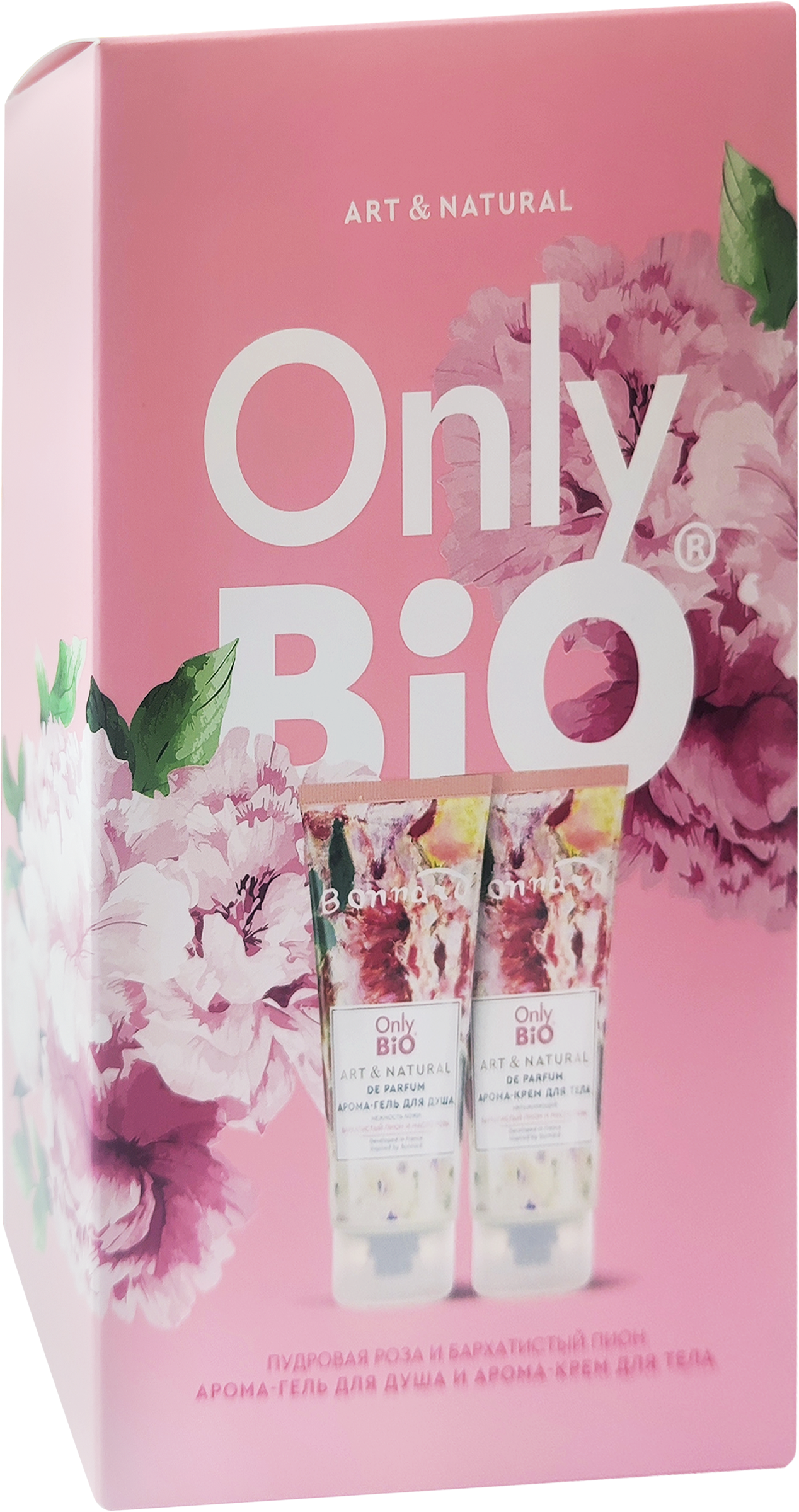 Изображение товара Набор подарочный женский ONLY BIO ART&NATURALL №152, Пудровая роза и Бархатистый пион, 400мл Изображение товара Набор подарочный женский ONLY BIO ART&NATURALL №152, Пудровая роза и Бархатистый пион, 400мл