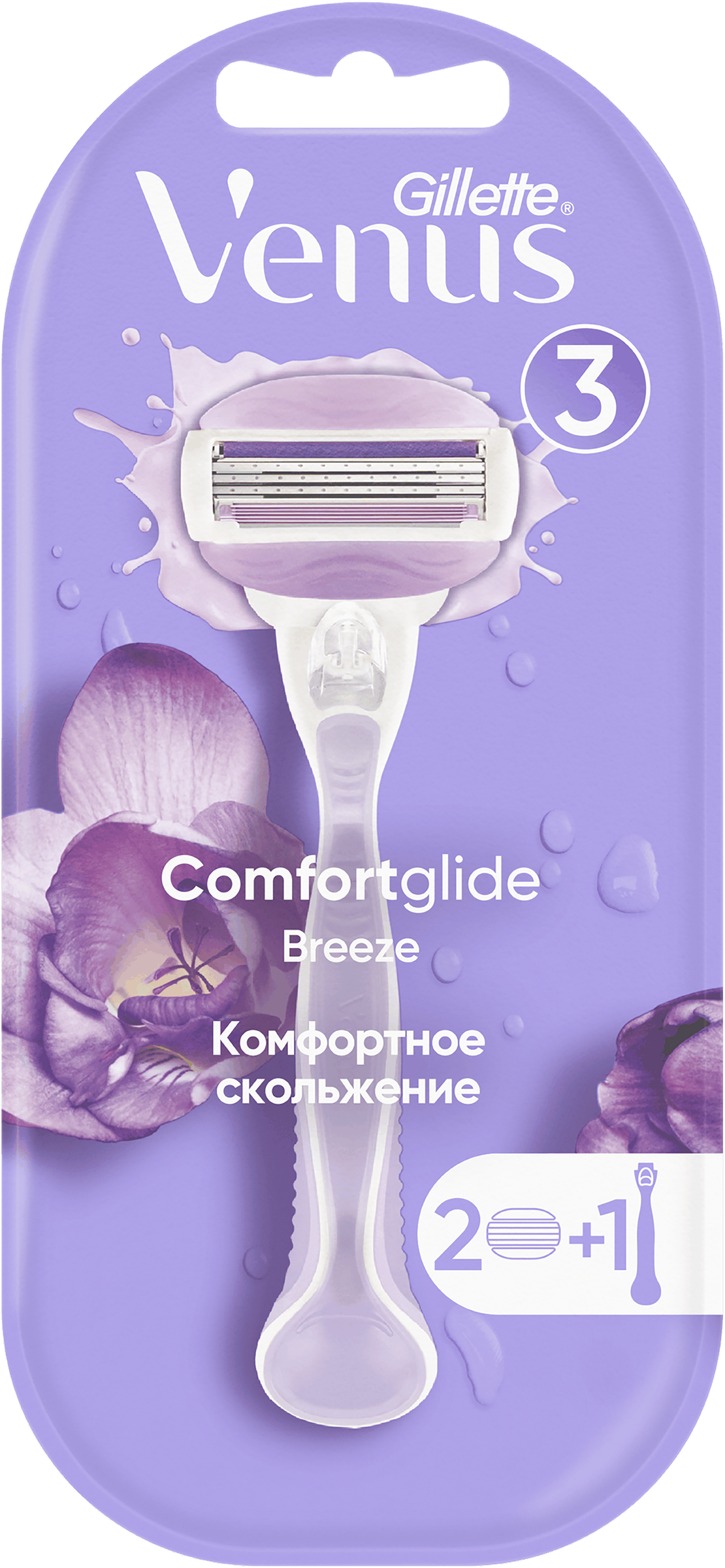 Изображение товара Женская бритва GILLETTE Venus Breeze с 2 сменными кассетами для тела Изображение товара Женская бритва GILLETTE Venus Breeze с 2 сменными кассетами для тела