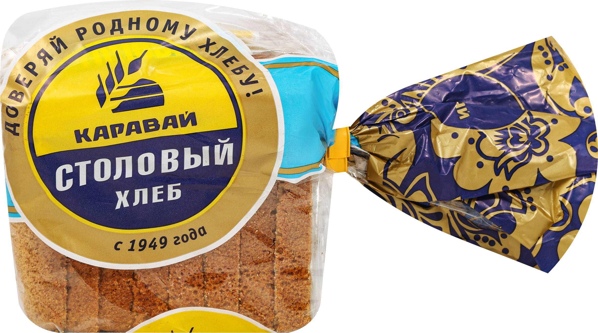 Изображение товара Хлеб ржано-пшеничный КАРАВАЙ Столовый, половинка, 375г Изображение товара Хлеб ржано-пшеничный КАРАВАЙ Столовый, половинка, 375г