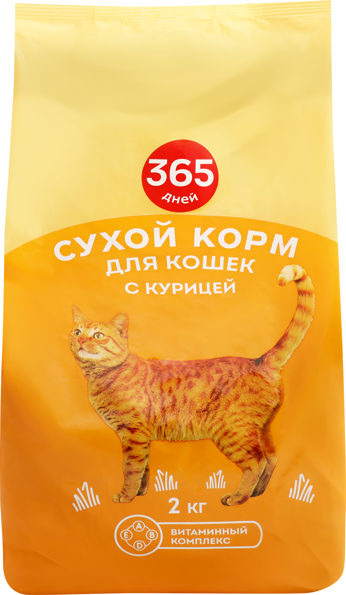 Изображение товара Корм сухой для кошек 365 ДНЕЙ с курицей, 2кг - качественное питание для взрослых кошек