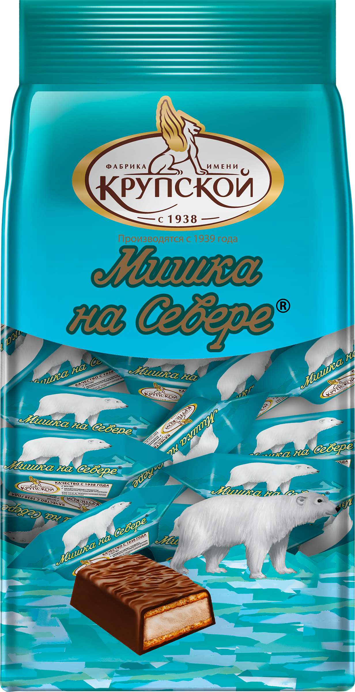 Изображение товара Конфеты Ф.КРУПСКОЙ Мишка на севере глазированные, 200г