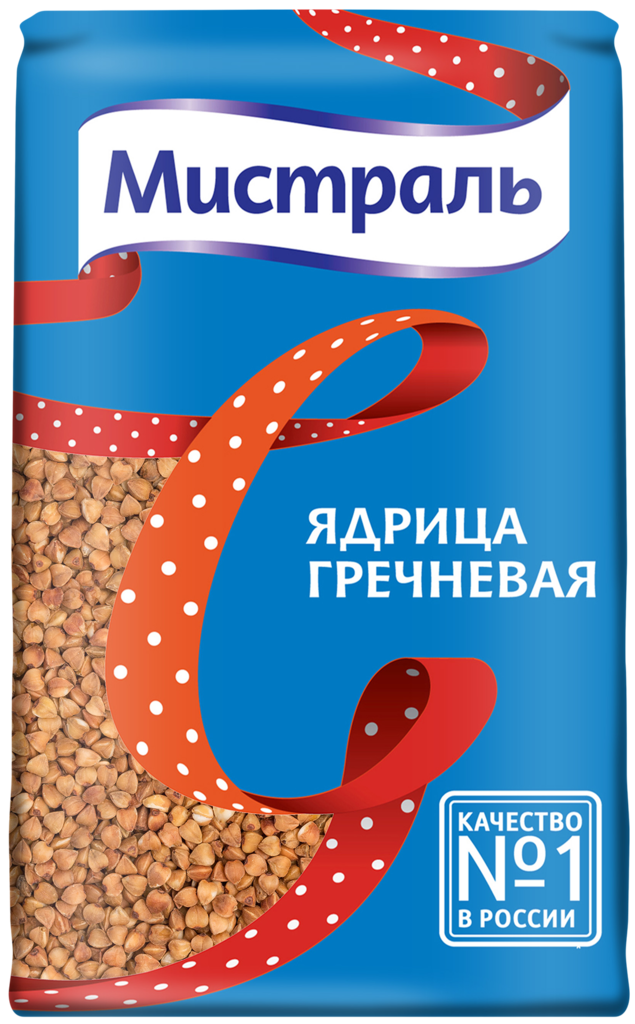 Изображение товара Крупа гречневая МИСТРАЛЬ ядрица высший сорт 900г быстроразваривающаяся