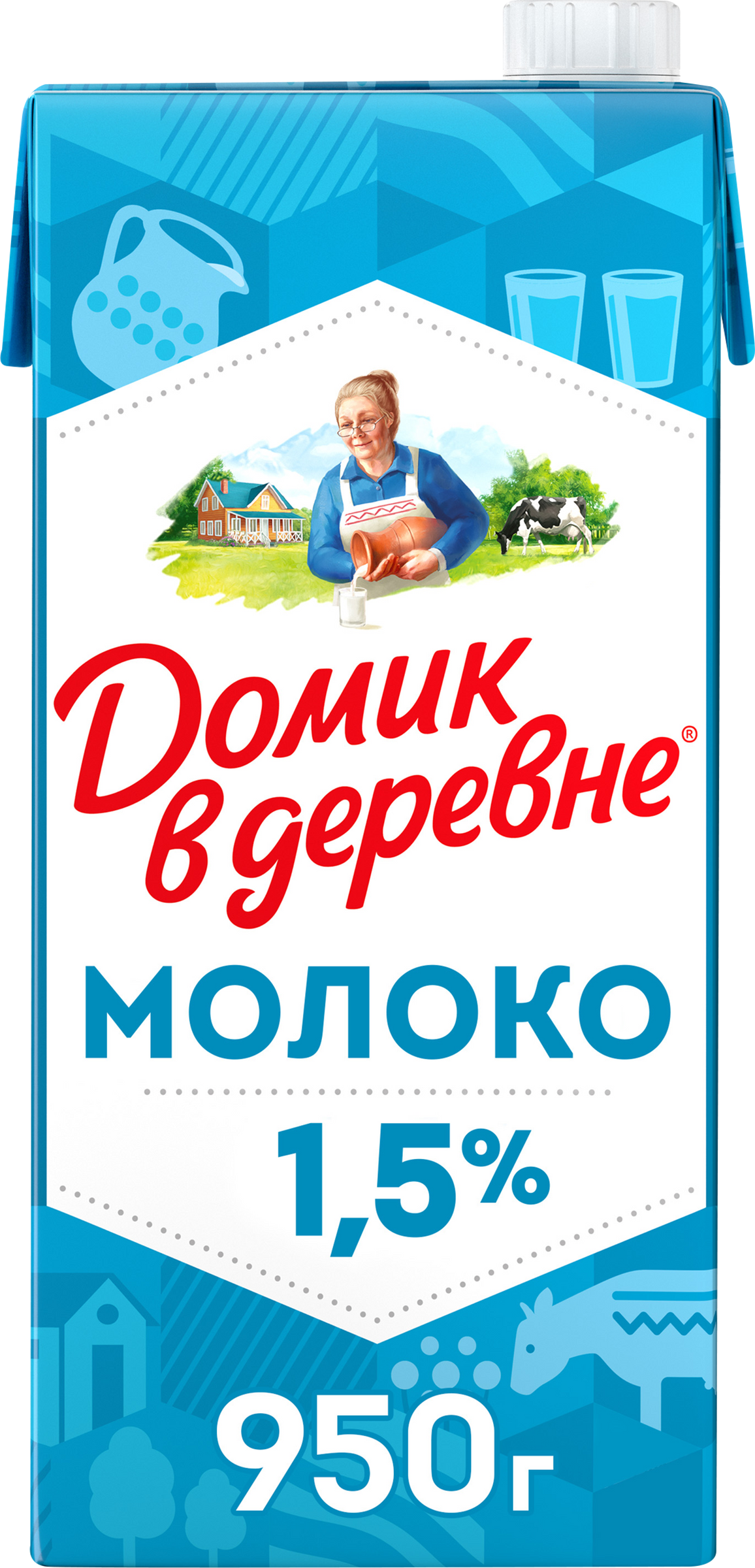 Изображение товара Молоко стерилизованное ДОМИК В ДЕРЕВНЕ 1,5% 950г натуральный продукт Изображение товара Молоко стерилизованное ДОМИК В ДЕРЕВНЕ 1,5% 950г натуральный продукт