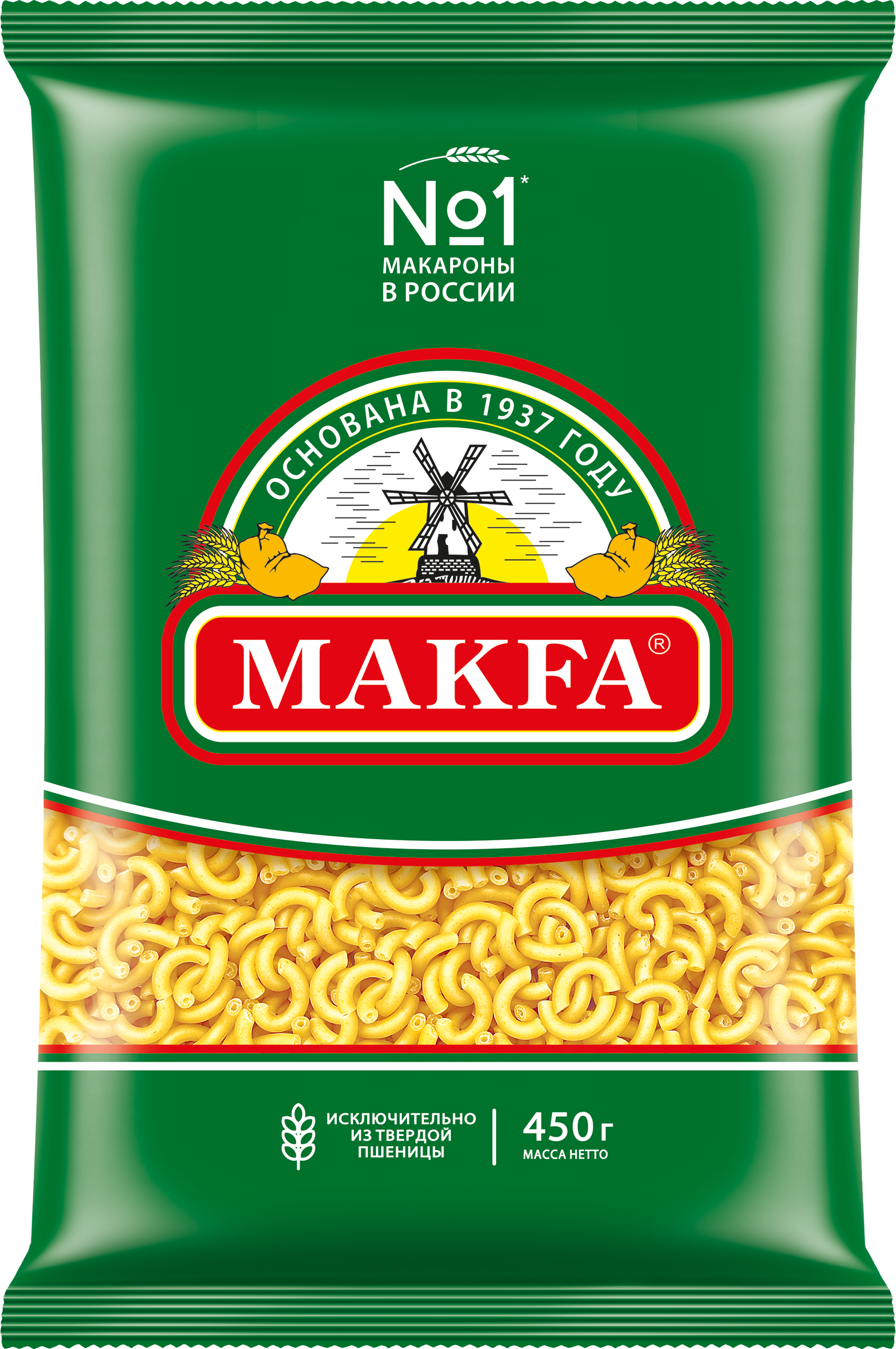 Изображение товара Макароны MAKFA Рожки гладкие высший сорт 450г - универсальный гарнир Изображение товара Макароны MAKFA Рожки гладкие высший сорт 450г - универсальный гарнир