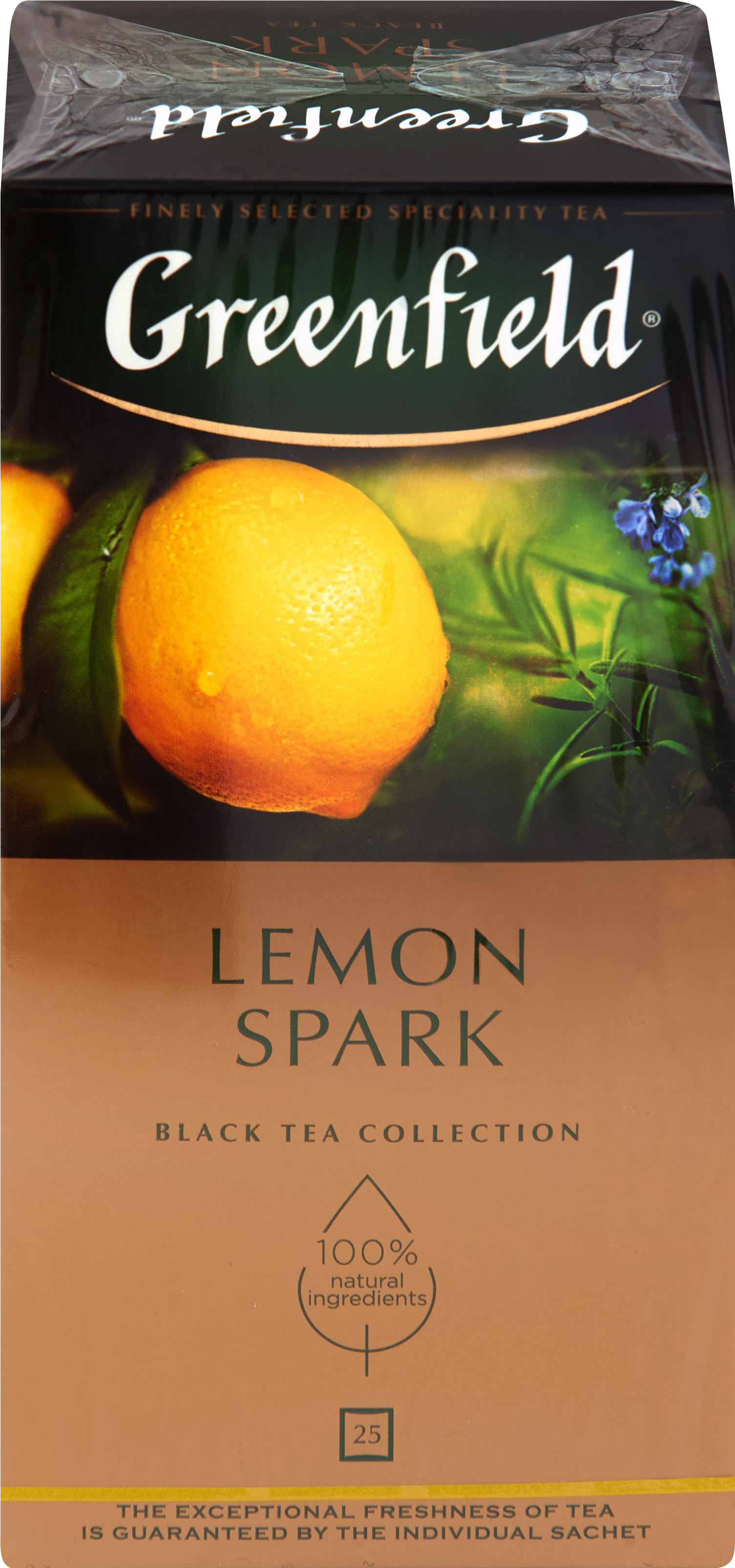 Изображение товара Чай черный GREENFIELD Lemon Spark Цейлонский 25 пакетиков ароматный лимон Изображение товара Чай черный GREENFIELD Lemon Spark Цейлонский 25 пакетиков ароматный лимон
