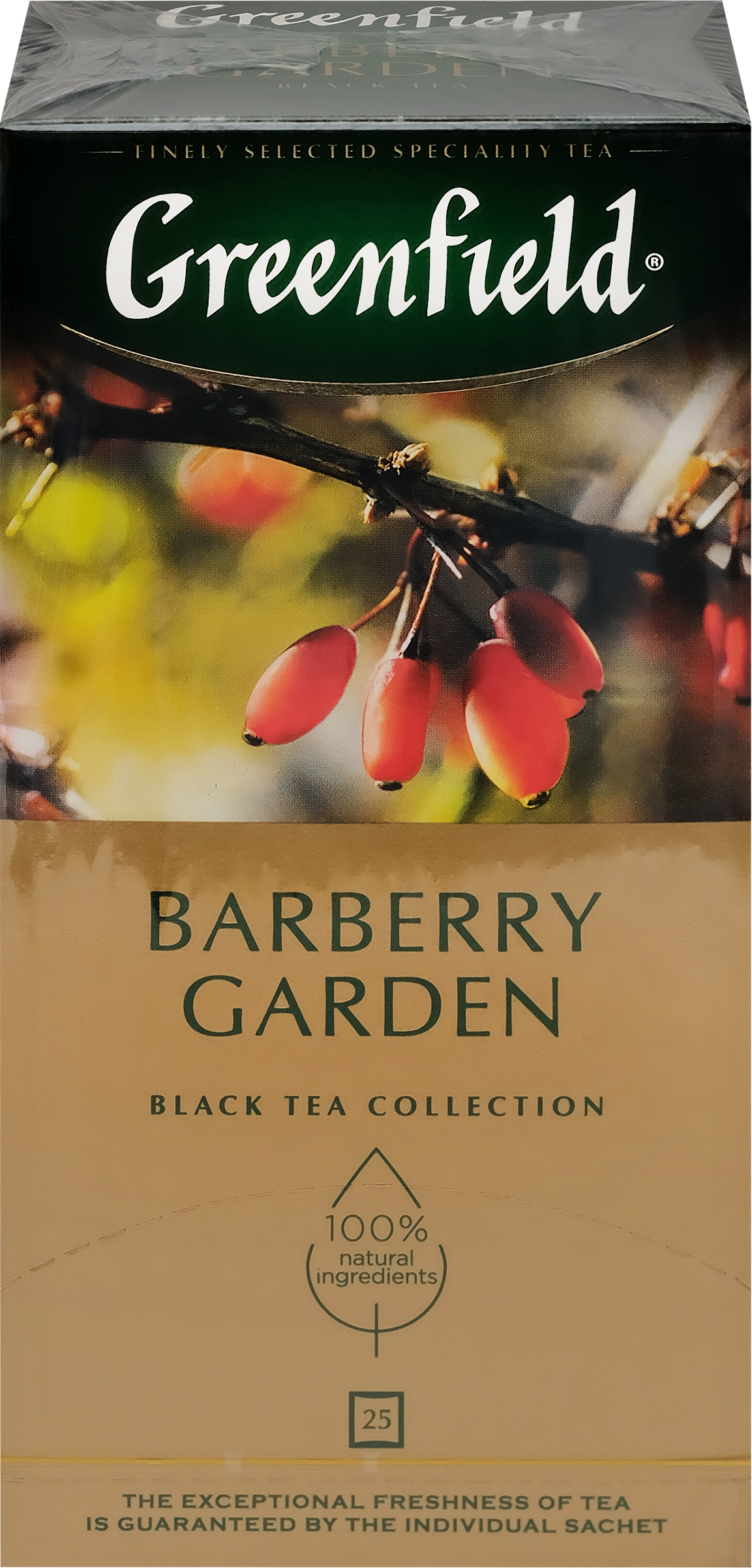 Изображение товара Чай черный GREENFIELD Индийский Barberry Garden 25 пакетиков для насыщенного вкуса и аромата