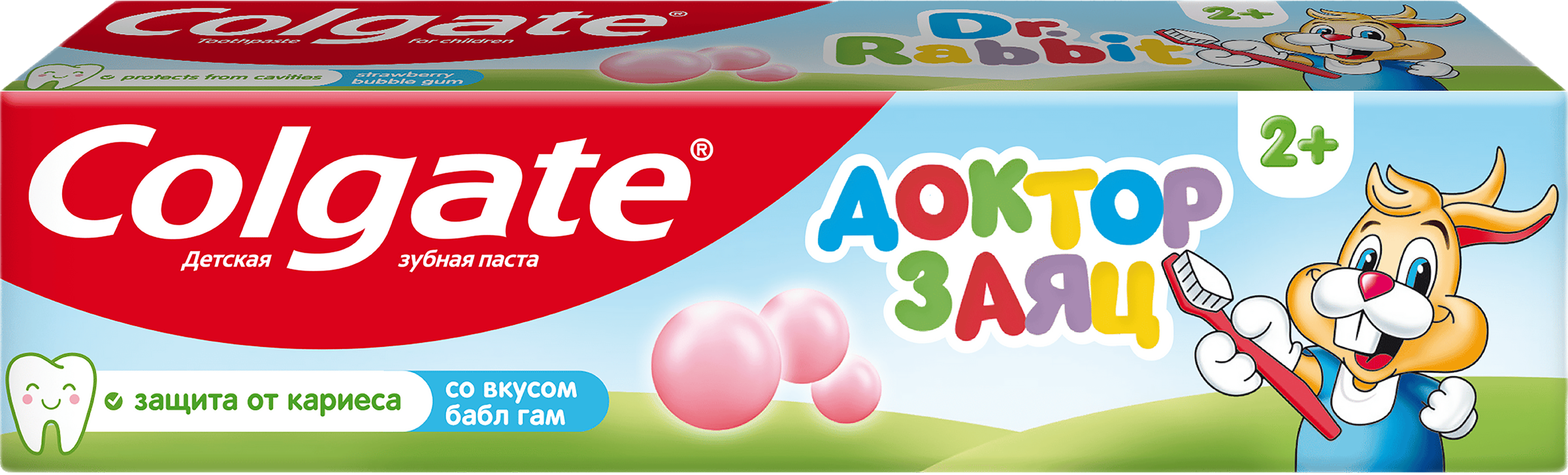 Изображение товара Зубная паста детская COLGATE Доктор Заяц со вкусом жвачки, защита от кариеса с фторидом, с 2 лет, 50мл