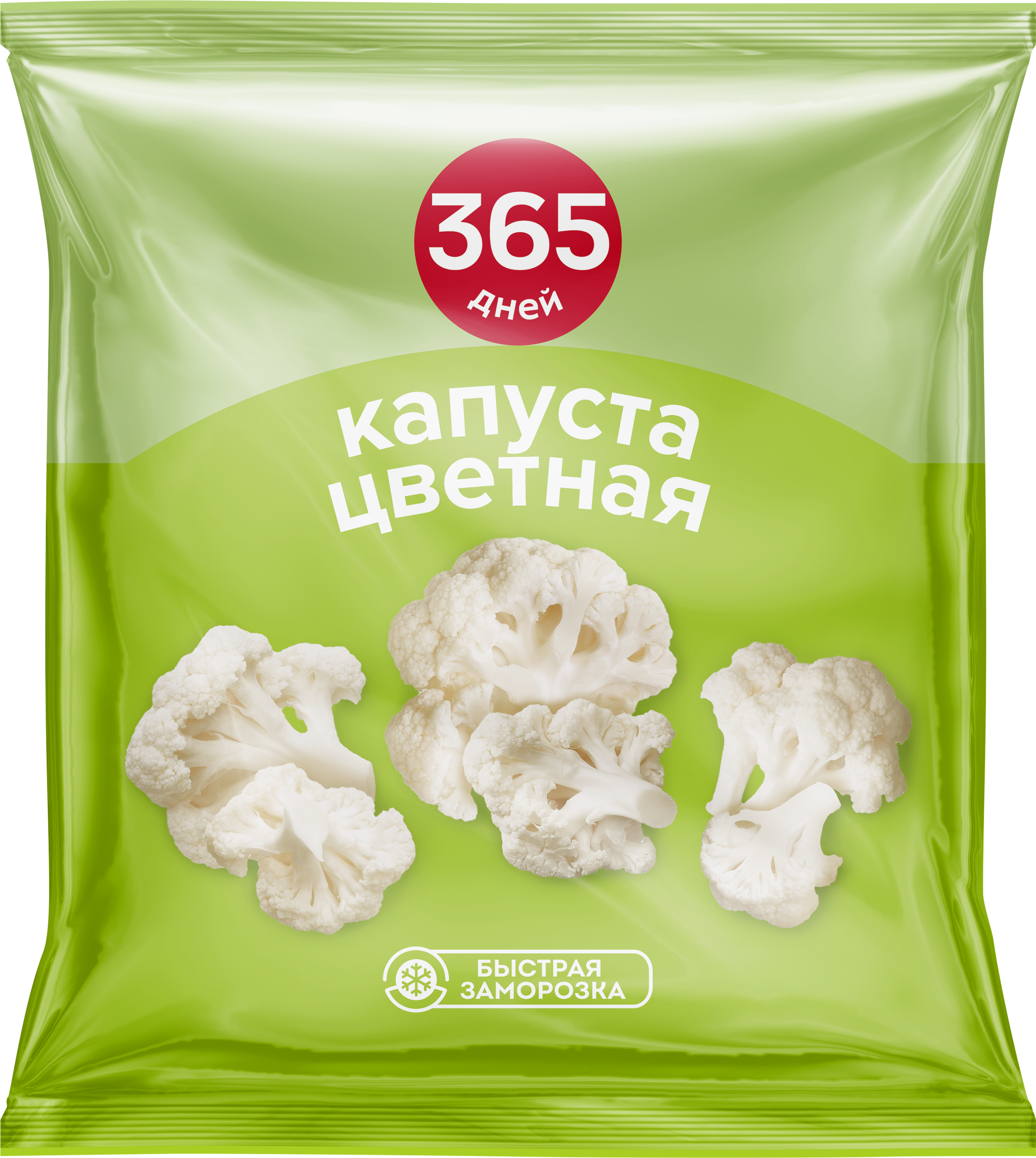 Изображение товара Капуста цветная замороженная 365 ДНЕЙ, 400г Изображение товара Капуста цветная замороженная 365 ДНЕЙ, 400г