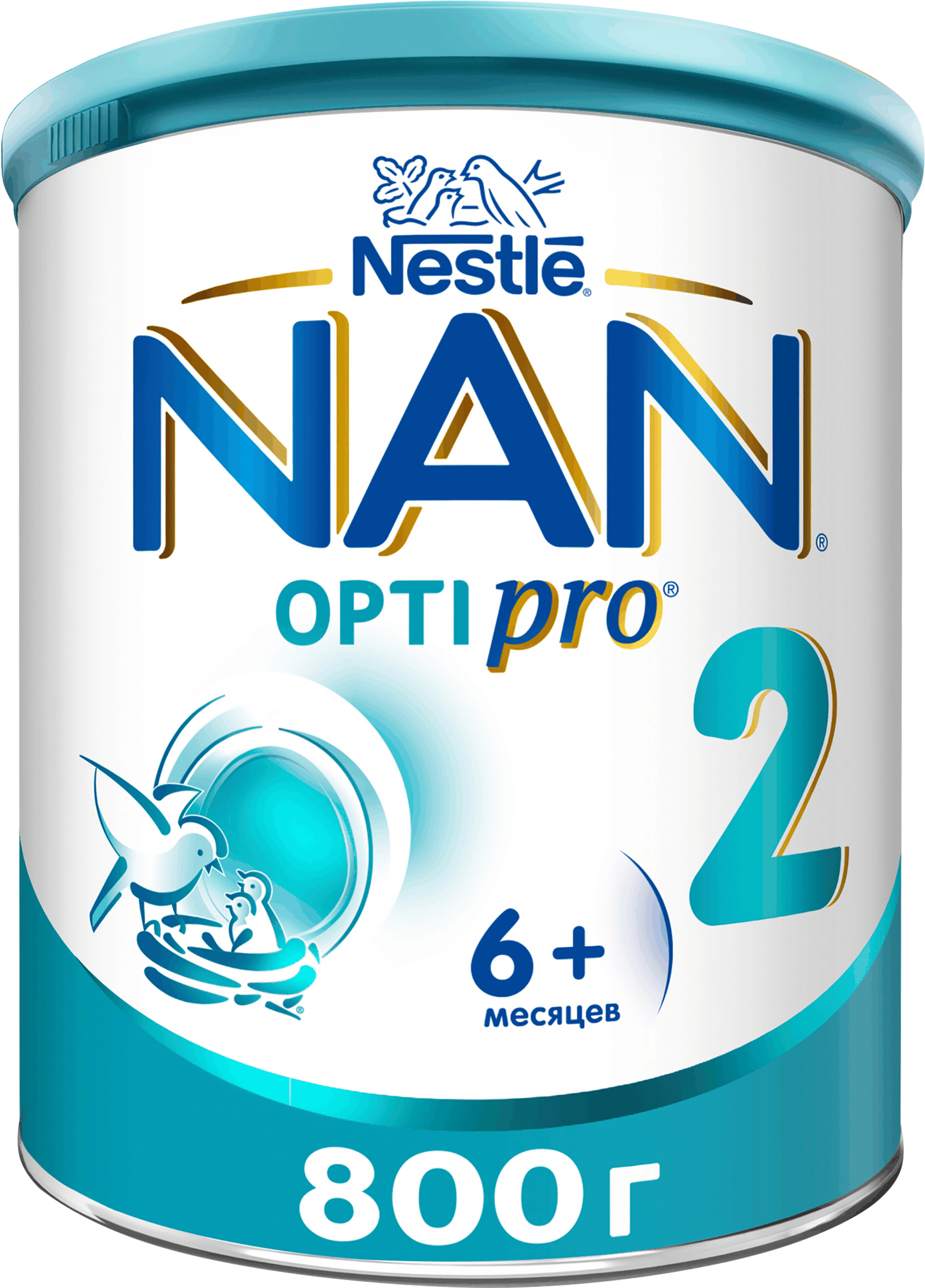 Изображение товара Молочная смесь NAN 2 OptiPro для детей с 6 мес, 800 г, иммунитет и рост Изображение товара Молочная смесь NAN 2 OptiPro для детей с 6 мес, 800 г, иммунитет и рост