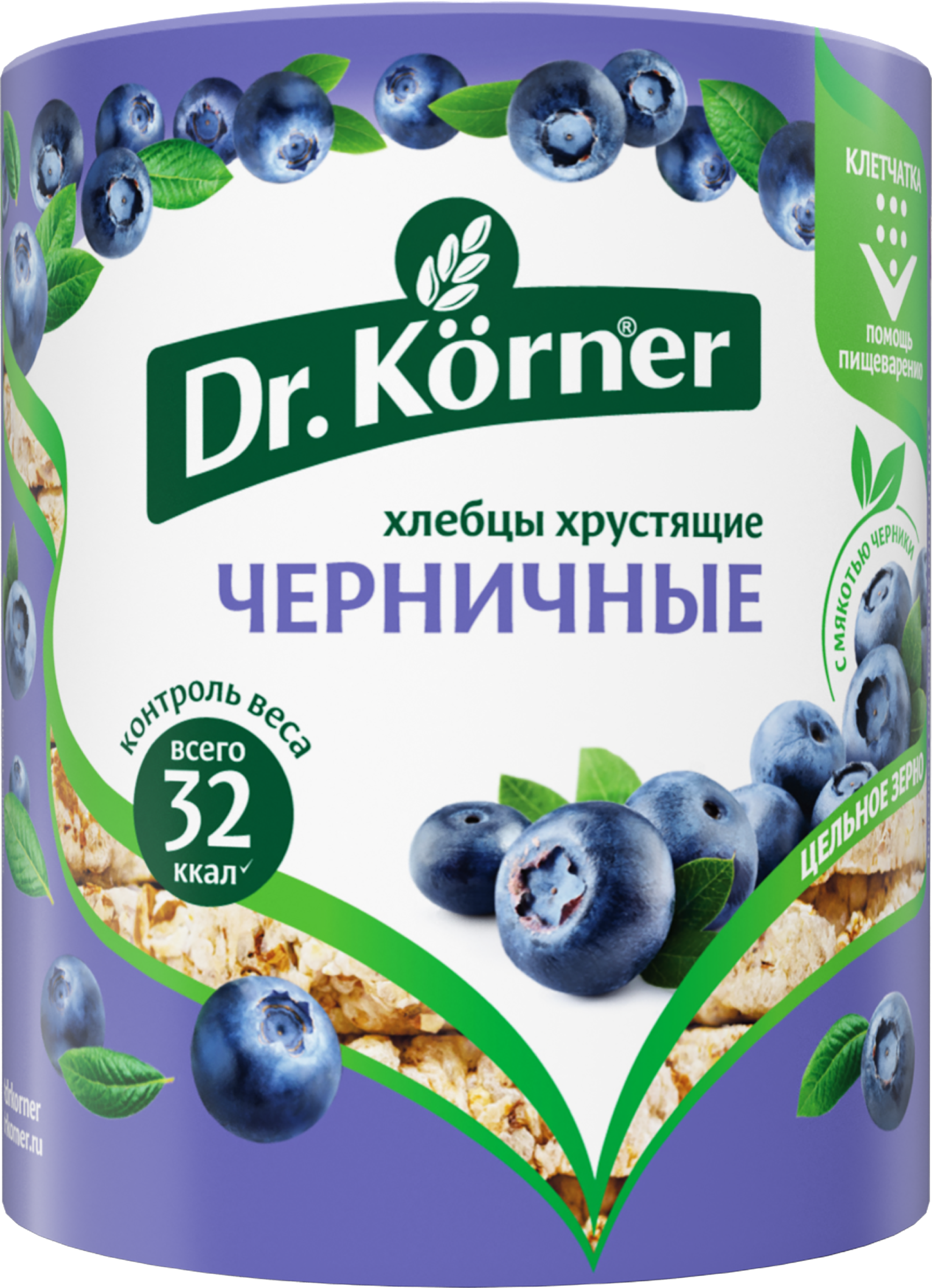Изображение товара Хлебцы DR KORNER Злаковый коктейль черничный, 100г