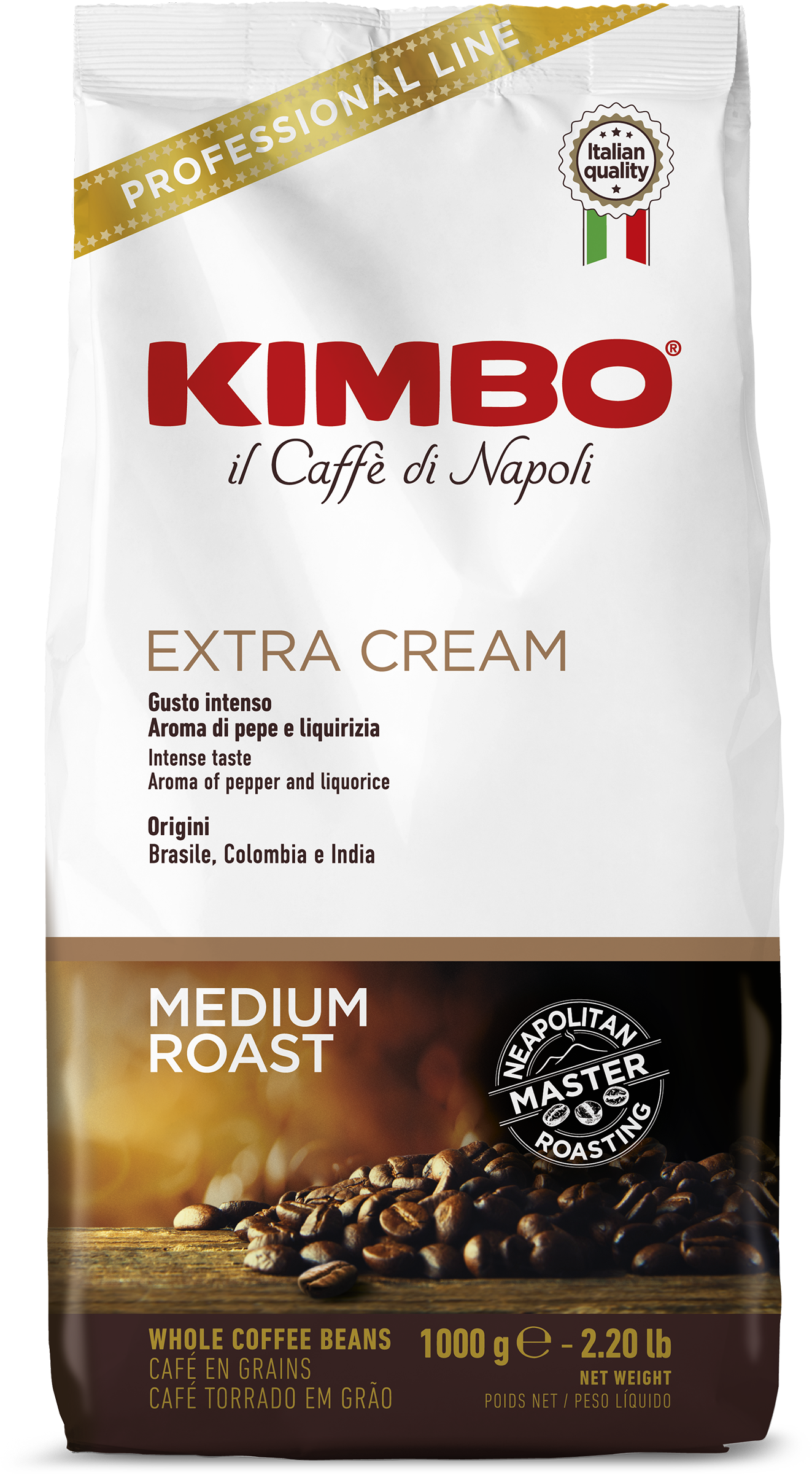 Изображение товара Кофе зерновой KIMBO Extra Cream 1 кг Италия для автоматических кофемашин Изображение товара Кофе зерновой KIMBO Extra Cream 1 кг Италия для автоматических кофемашин