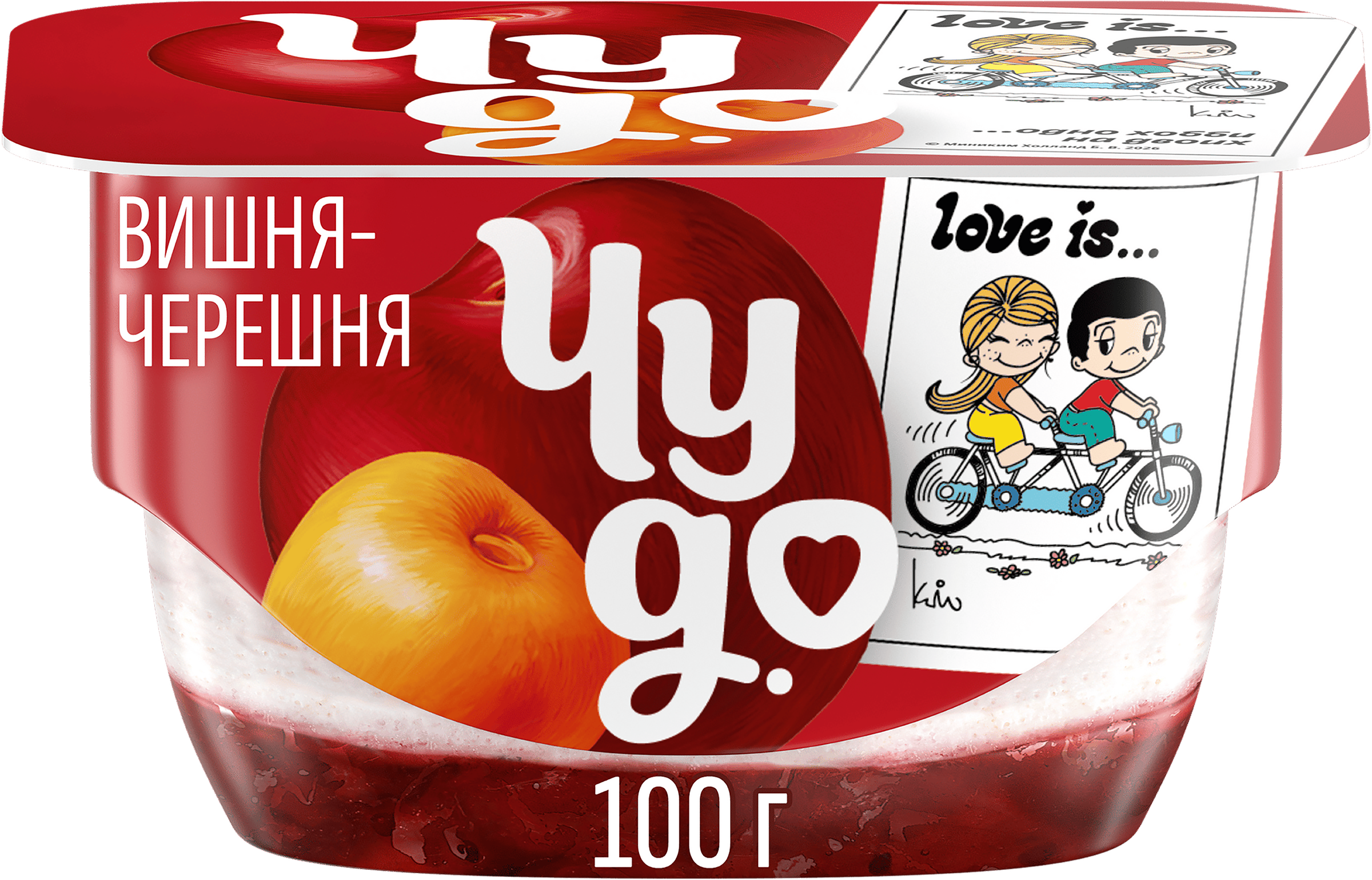 Изображение товара Десерт творожный ЧУДО Творожок взбитый двухслойный Вишня, черешня 4%, без змж, 100г Изображение товара Десерт творожный ЧУДО Творожок взбитый двухслойный Вишня, черешня 4%, без змж, 100г