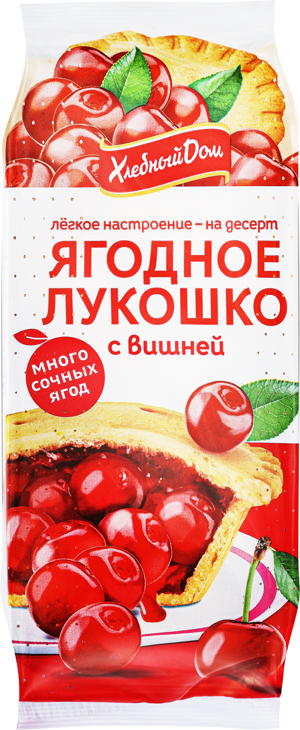 Изображение товара Кекс ХЛЕБНЫЙ ДОМ Ягодное Лукошко с вишневой начинкой 2х70г