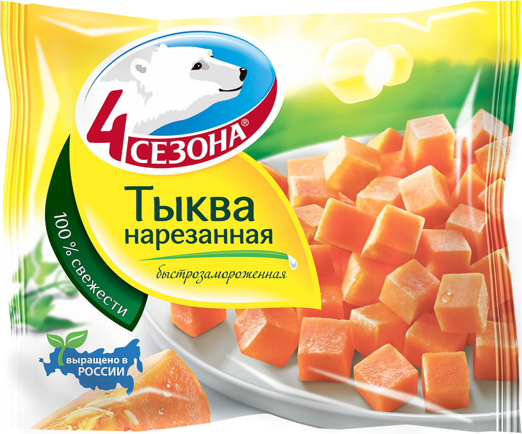 Изображение товара Тыква замороженная 4 СЕЗОНА нарезанная, 400г
