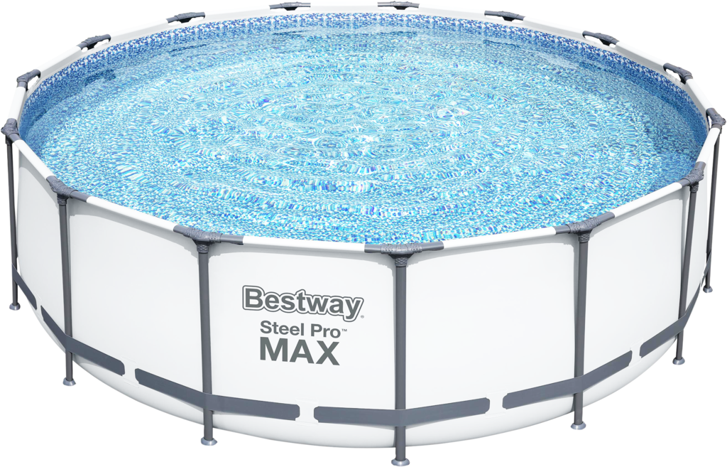 Изображение товара Бассейн каркасный BESTWAY Steel Pro Max 16015л 457х122см, с фильтром- насосом, лестницей и тентом,Арт. 56438 Изображение товара Бассейн каркасный BESTWAY Steel Pro Max 16015л 457х122см, с фильтром- насосом, лестницей и тентом,Арт. 56438