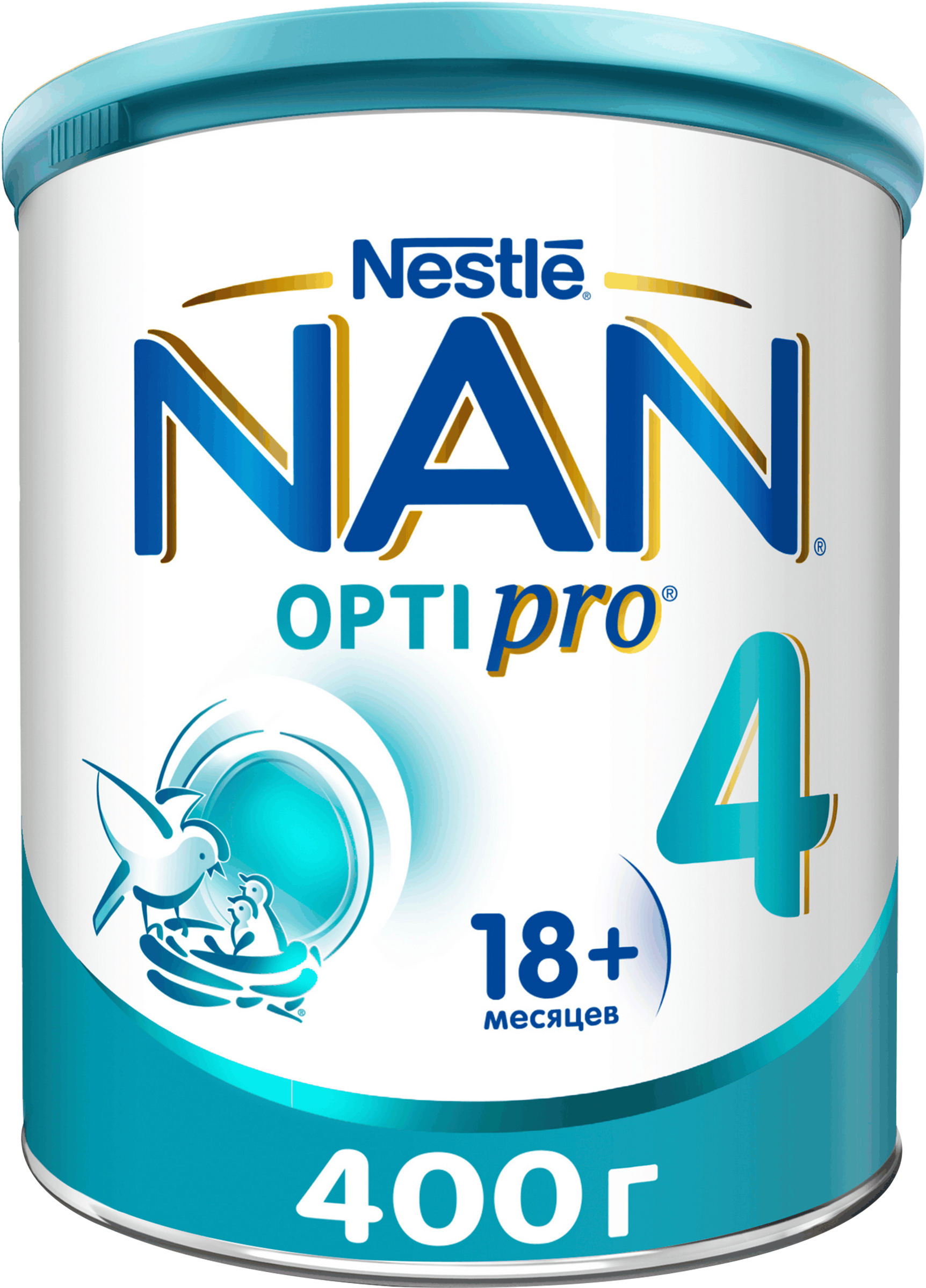 Изображение товара Молочко детское NAN 4 Optipro для роста иммунитета и развития мозга 400г
