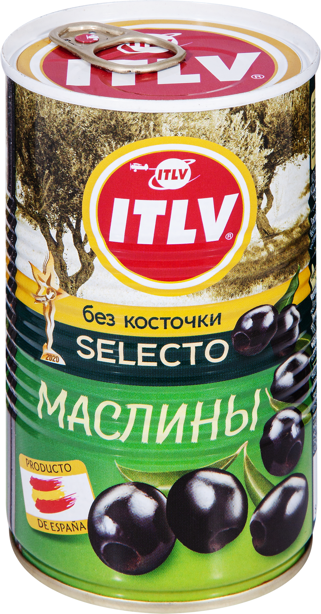 Изображение товара Маслины без косточки ITLV Selecto черные 350г - натуральный деликатес для салатов и закусок