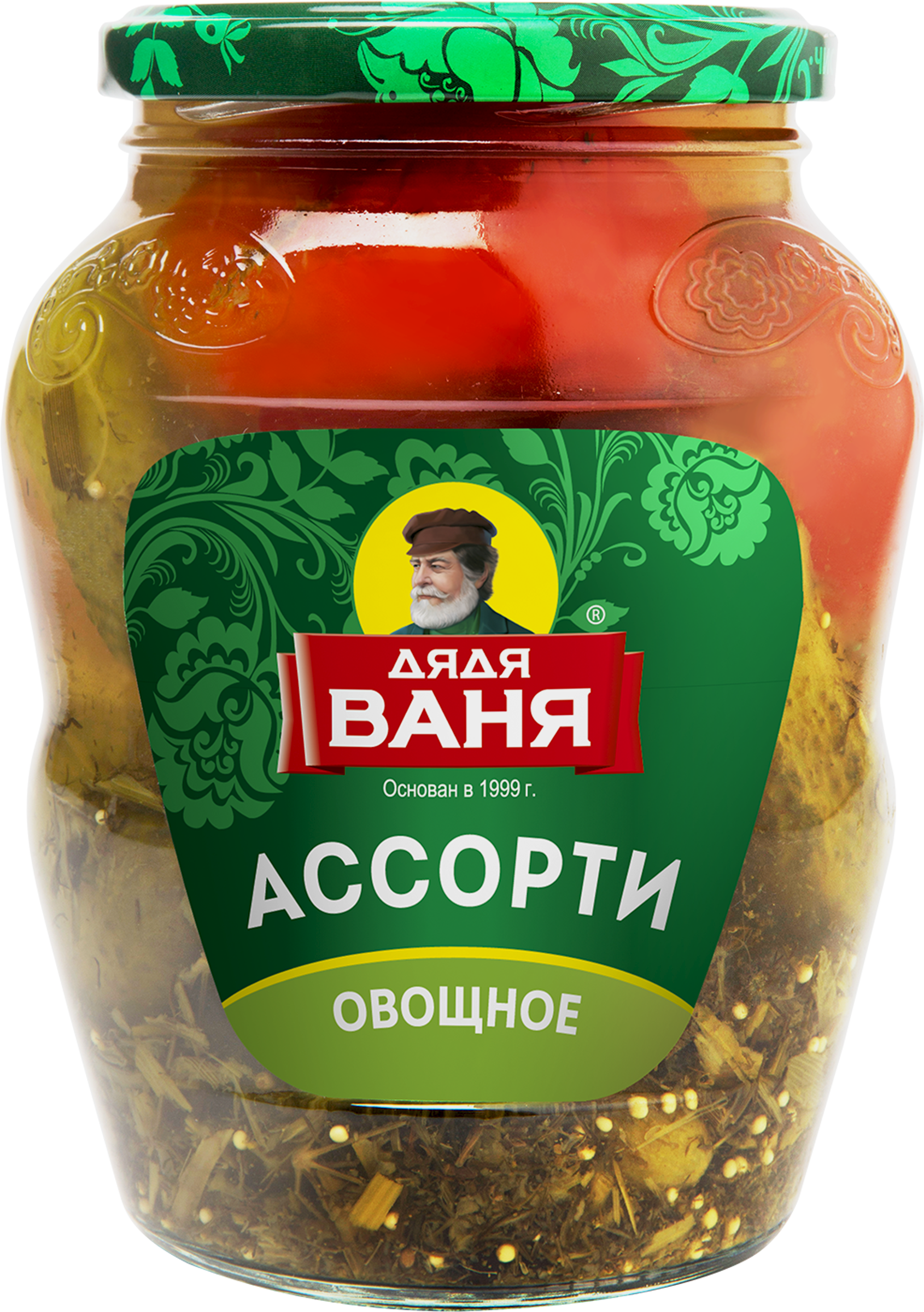Изображение товара Ассорти маринованное ДЯДЯ ВАНЯ огурцы и томаты 680г