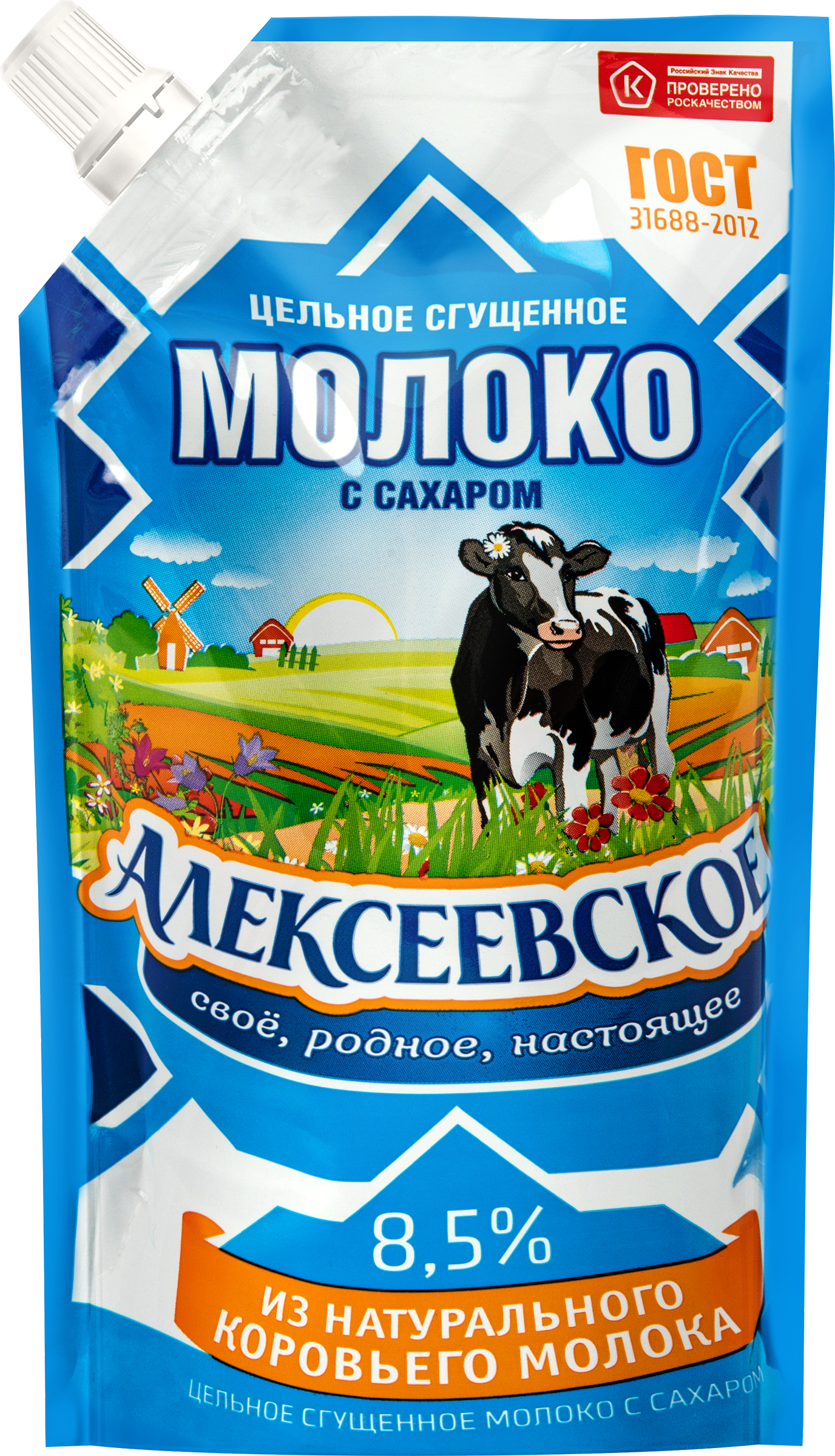 Изображение товара Молоко сгущенное АЛЕКСЕЕВСКОЕ цельное с сахаром 8 5% 270г