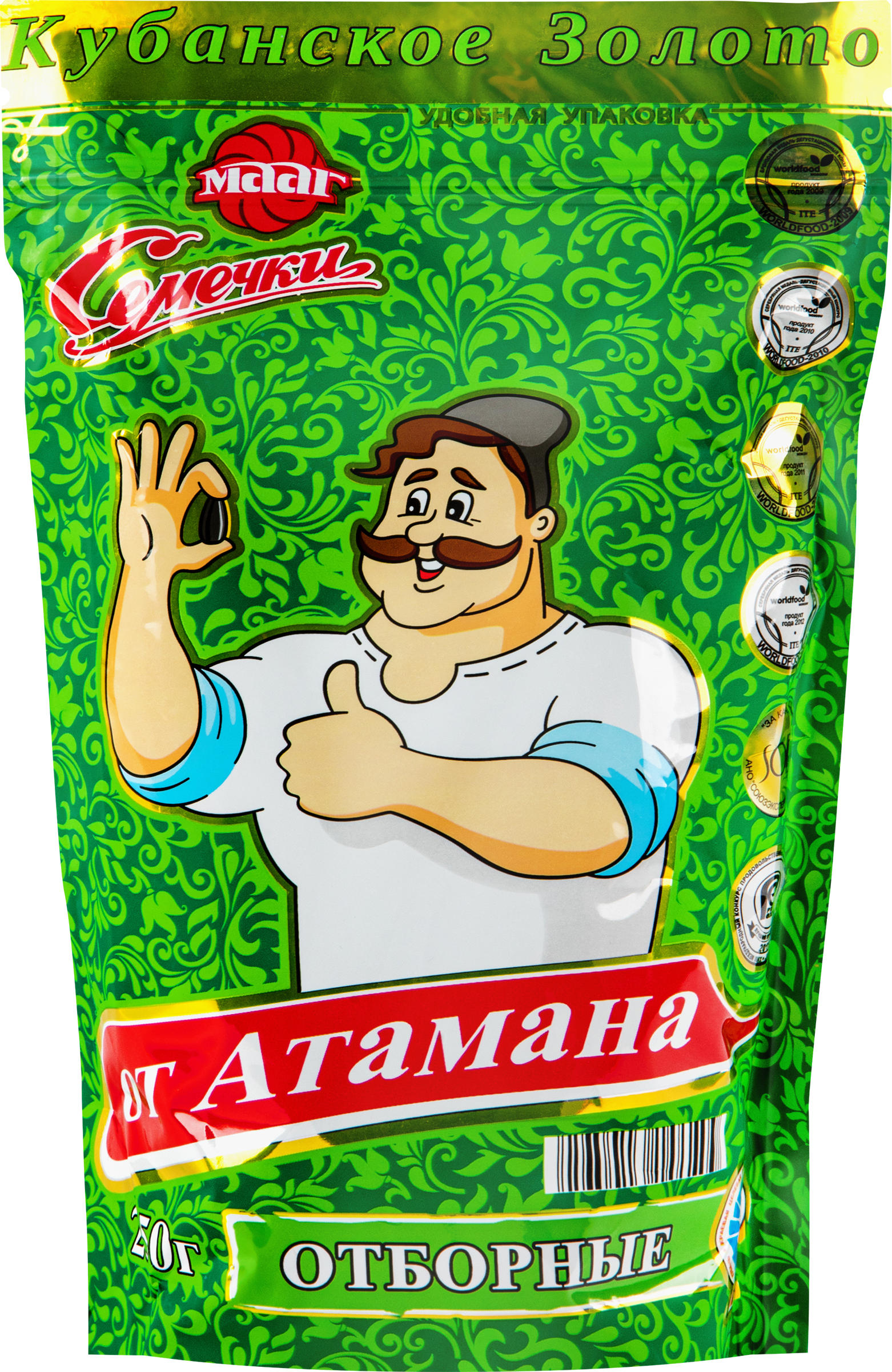 Изображение товара Семечки МААГ ОТ АТАМАНА кубанские отборные обжаренные №44, 250г Изображение товара Семечки МААГ ОТ АТАМАНА кубанские отборные обжаренные №44, 250г