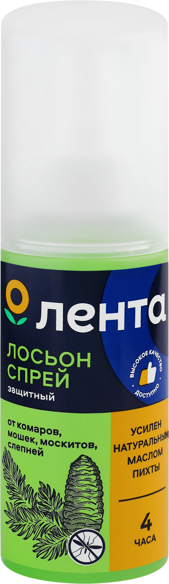 Изображение товара Лосьон-спрей от комаров ЛЕНТА Защита до 4 часов, 100мл Изображение товара Лосьон-спрей от комаров ЛЕНТА Защита до 4 часов, 100мл