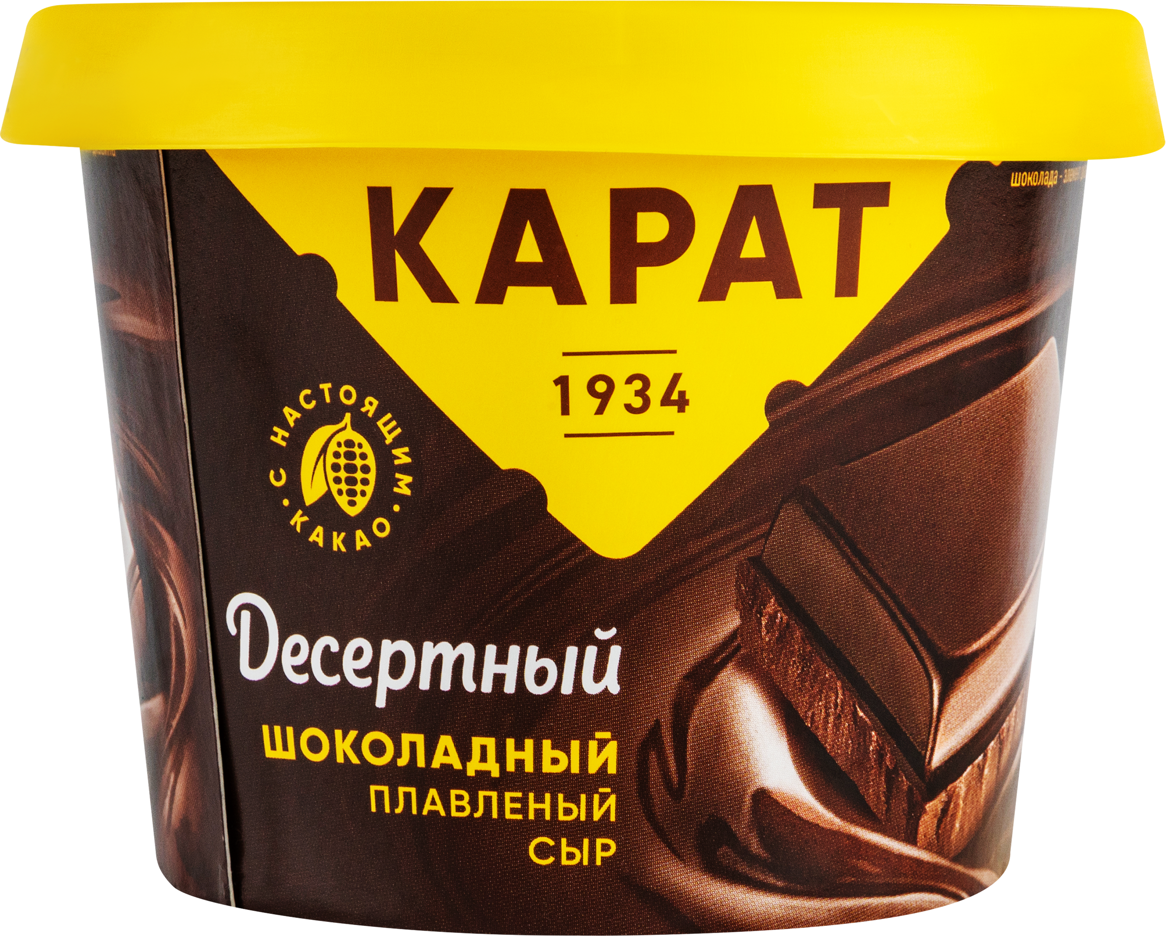 Изображение товара Сыр плавленый КАРАТ Шоколадный Десертный 30% 230г без змж Изображение товара Сыр плавленый КАРАТ Шоколадный Десертный 30% 230г без змж