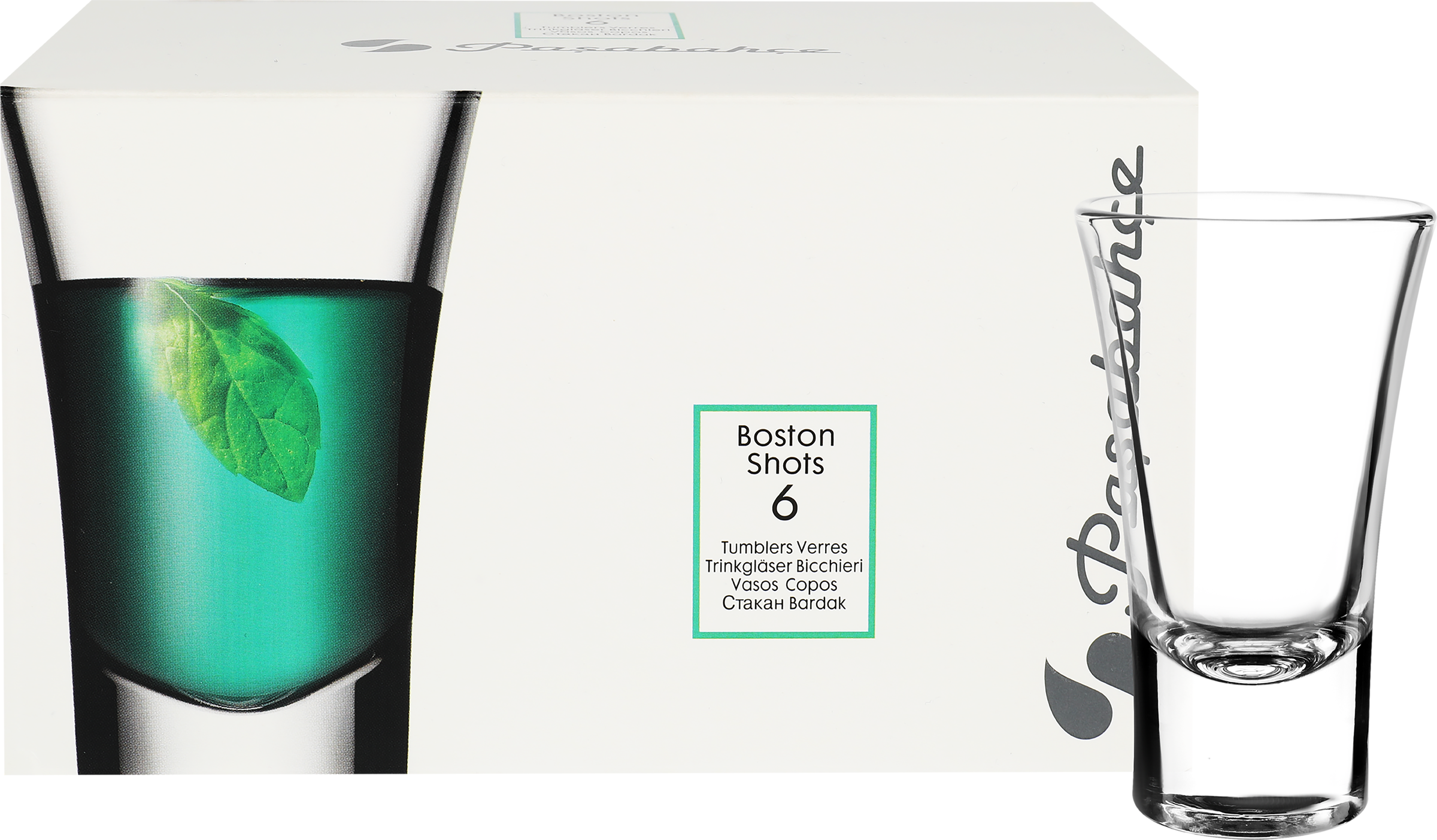 Изображение товара Набор из 6 стопок PASABAHCE Boston shots 50 мл для крепкого алкоголя Изображение товара Набор из 6 стопок PASABAHCE Boston shots 50 мл для крепкого алкоголя
