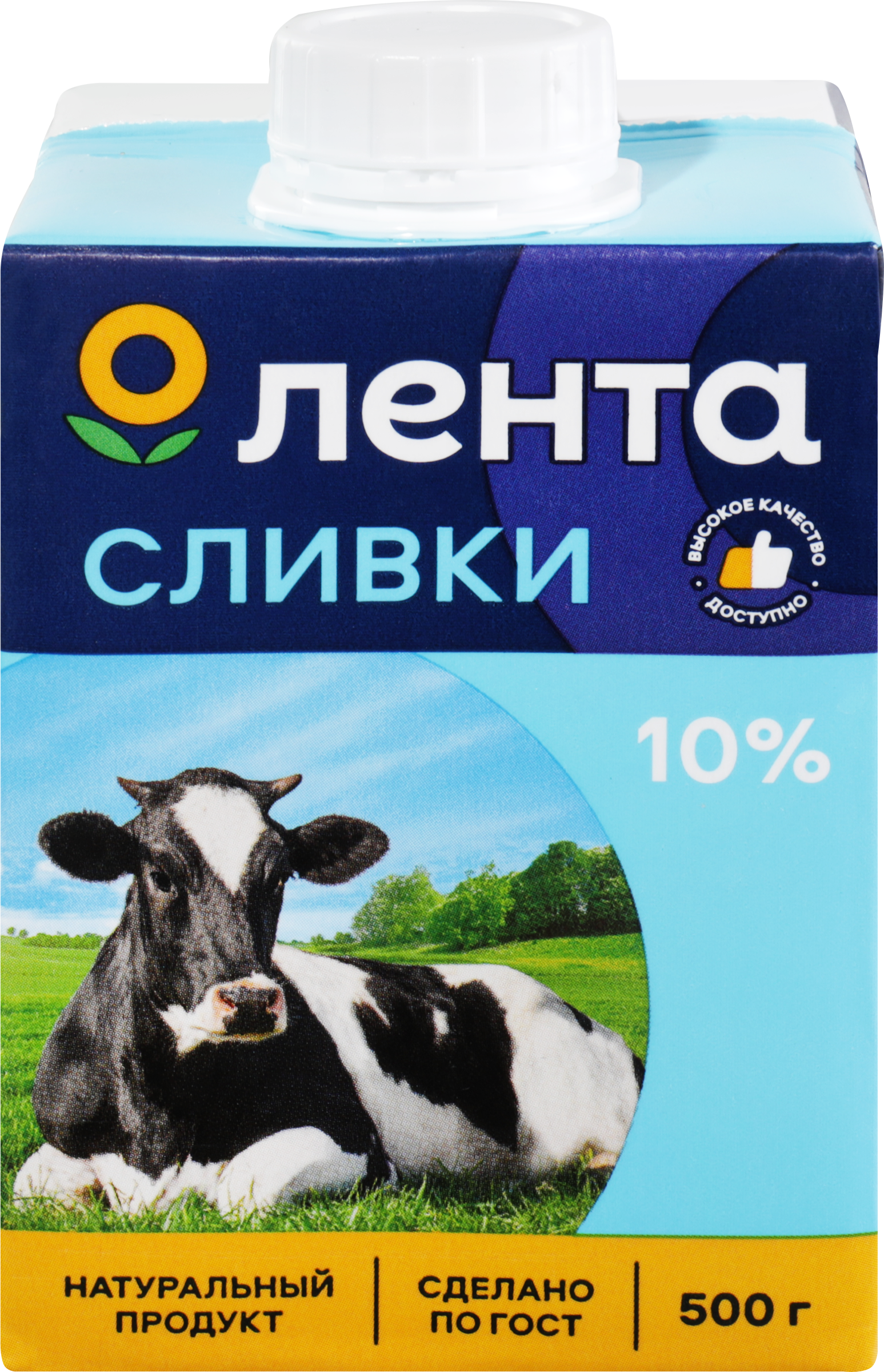 Изображение товара Сливки ультрапастеризованные ЛЕНТА 10%, без змж, 500г Изображение товара Сливки ультрапастеризованные ЛЕНТА 10%, без змж, 500г