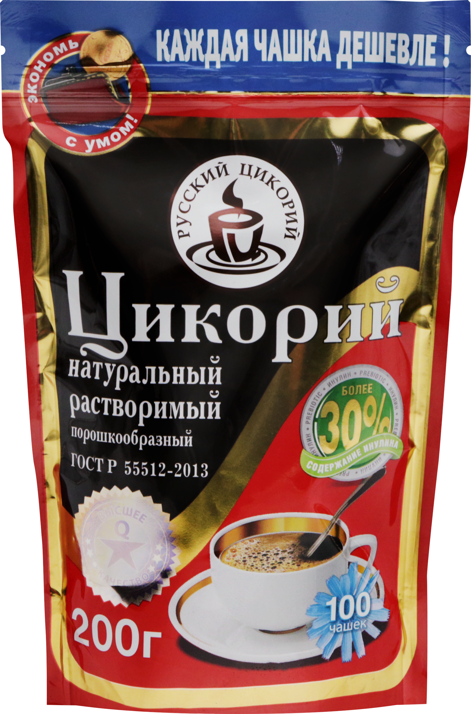 Изображение товара Цикорий растворимый РУССКИЙ ЦИКОРИЙ натуральный порошкообразный, 200г Изображение товара Цикорий растворимый РУССКИЙ ЦИКОРИЙ натуральный порошкообразный, 200г