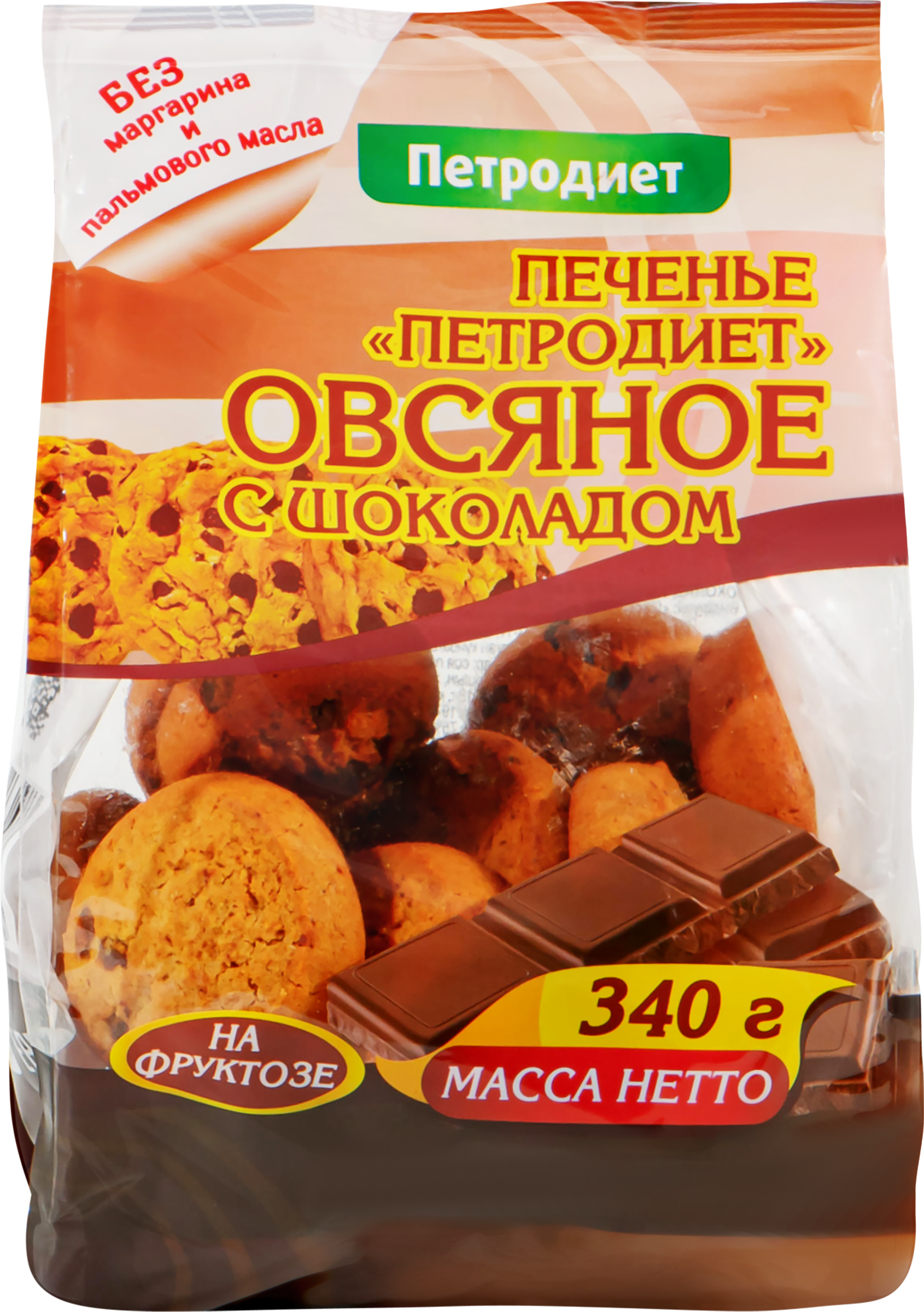 Изображение товара Овсяное печенье ЗДОРОВЫЕ СЛАДОСТИ с шоколадом на фруктозе 340г Изображение товара Овсяное печенье ЗДОРОВЫЕ СЛАДОСТИ с шоколадом на фруктозе 340г