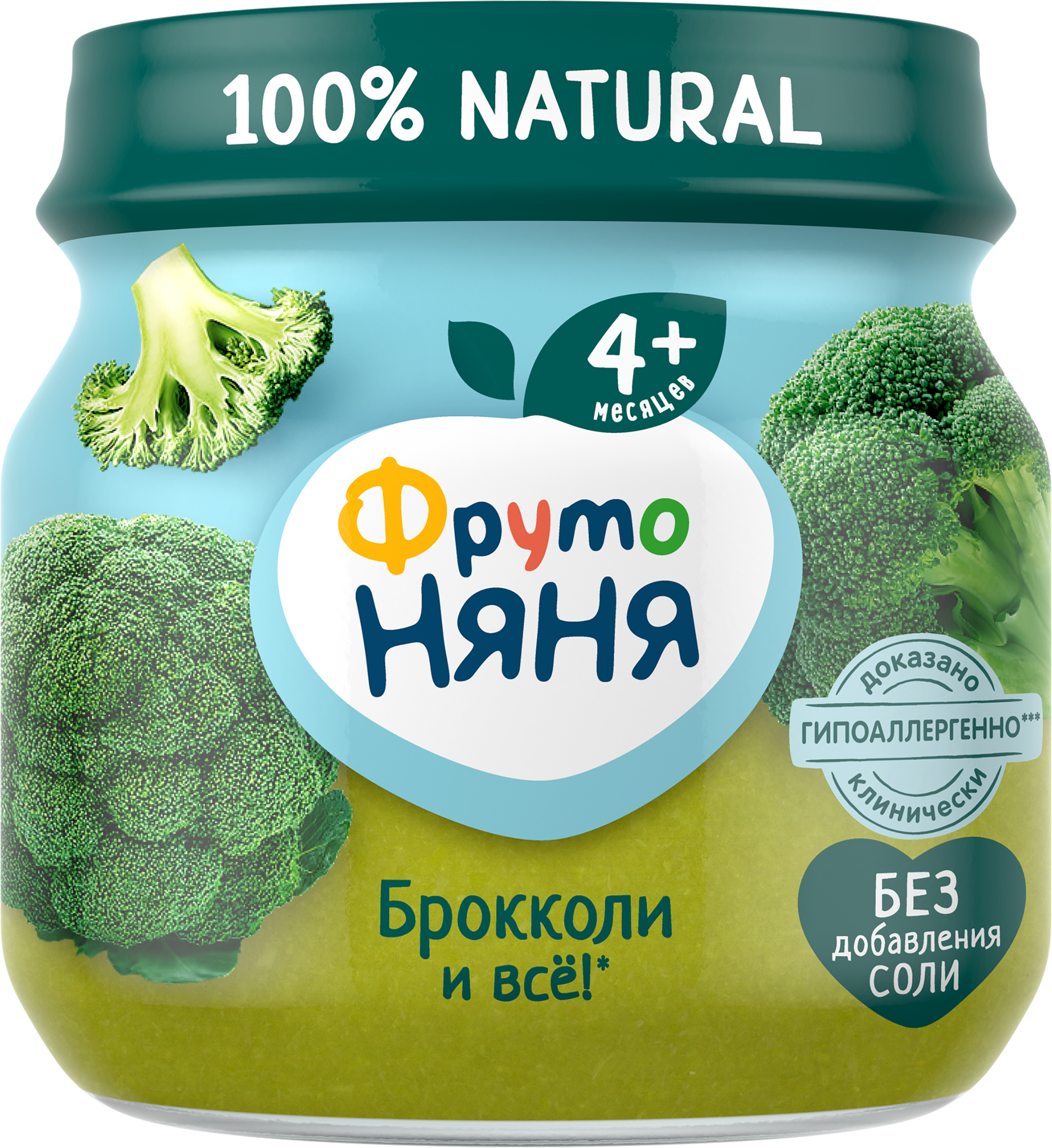 Изображение товара Пюре овощное ФРУТОНЯНЯ Брокколи для детей с 4 месяцев, 80г Изображение товара Пюре овощное ФРУТОНЯНЯ Брокколи для детей с 4 месяцев, 80г