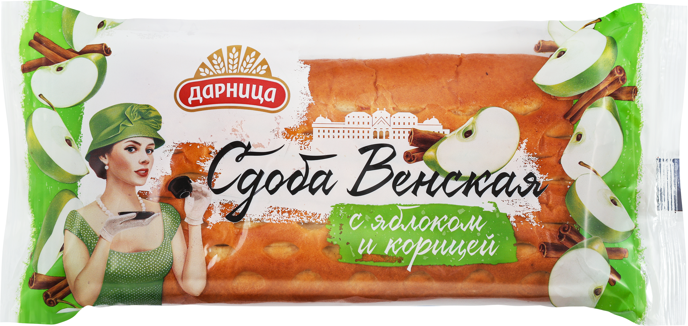 Изображение товара Сдоба ДАРНИЦА Венская с яблоком и корицей, 200г