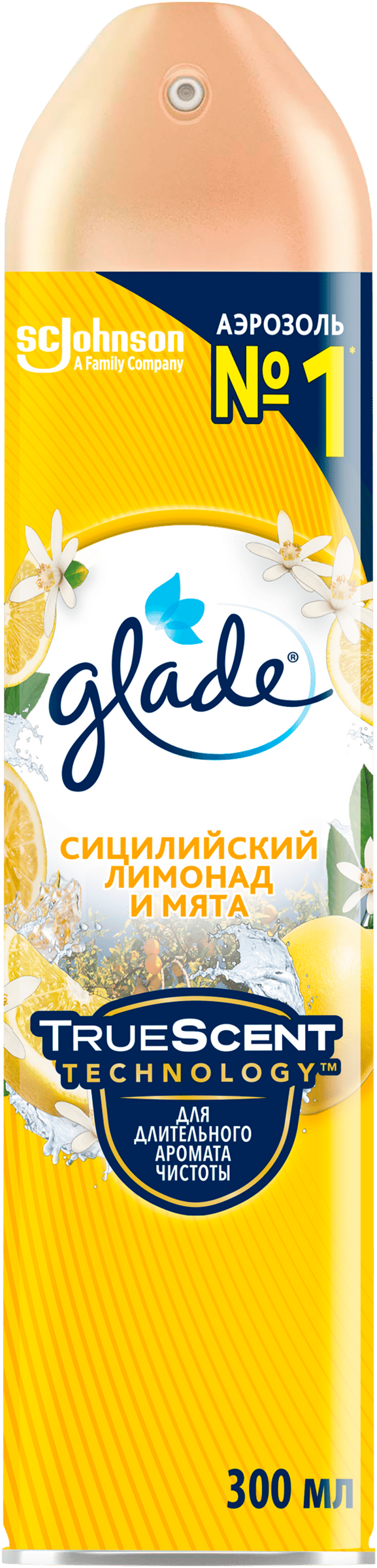 Изображение товара Освежитель воздуха GLADE Сицилийский лимонад и мята, 300мл