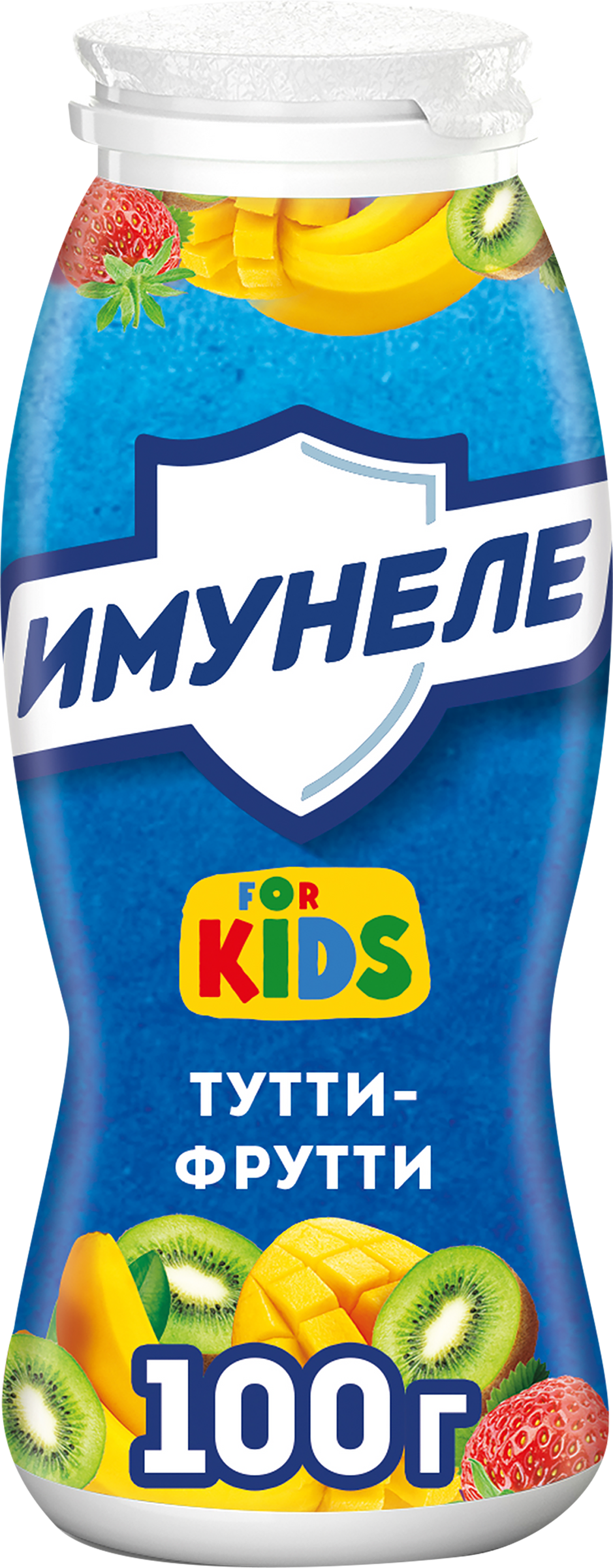Изображение товара Напиток кисломолочный ИМУНЕЛЕ For Kids Тутти-фрутти 1,5%, без змж, 100г Изображение товара Напиток кисломолочный ИМУНЕЛЕ For Kids Тутти-фрутти 1,5%, без змж, 100г