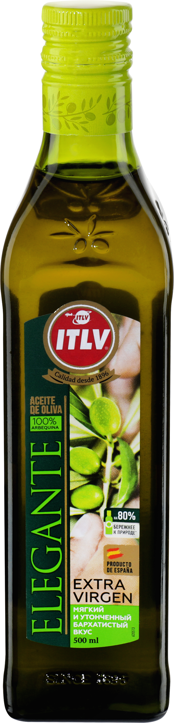 Изображение товара Масло оливковое ITLV Elegante Extra Virgin, 500мл - высшее качество для готовки Изображение товара Масло оливковое ITLV Elegante Extra Virgin, 500мл - высшее качество для готовки
