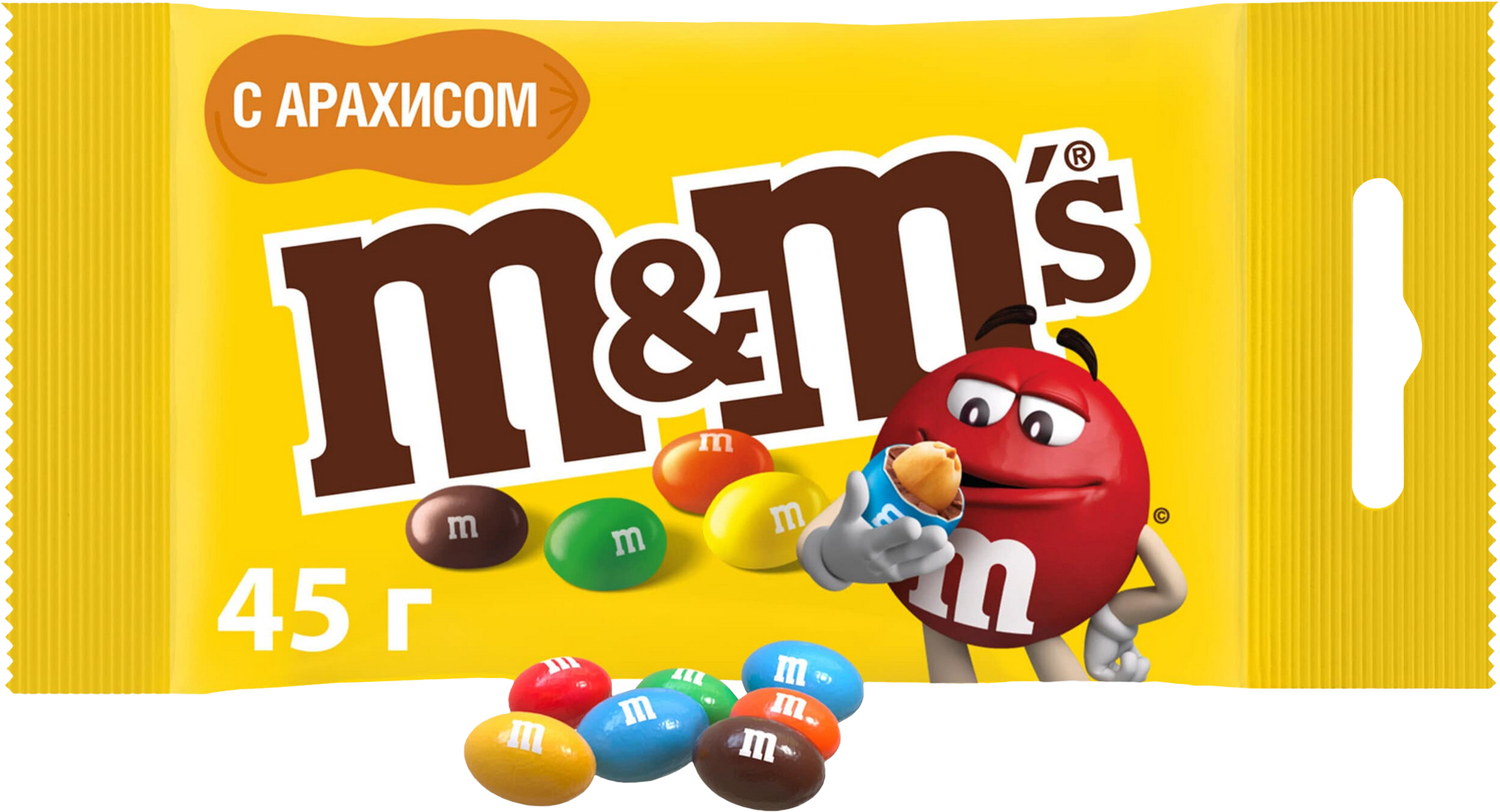 Изображение товара Драже M&M'S с арахисом, 45 г - вкусное шоколадное лакомство для всей семьи Изображение товара Драже M&M'S с арахисом, 45 г - вкусное шоколадное лакомство для всей семьи