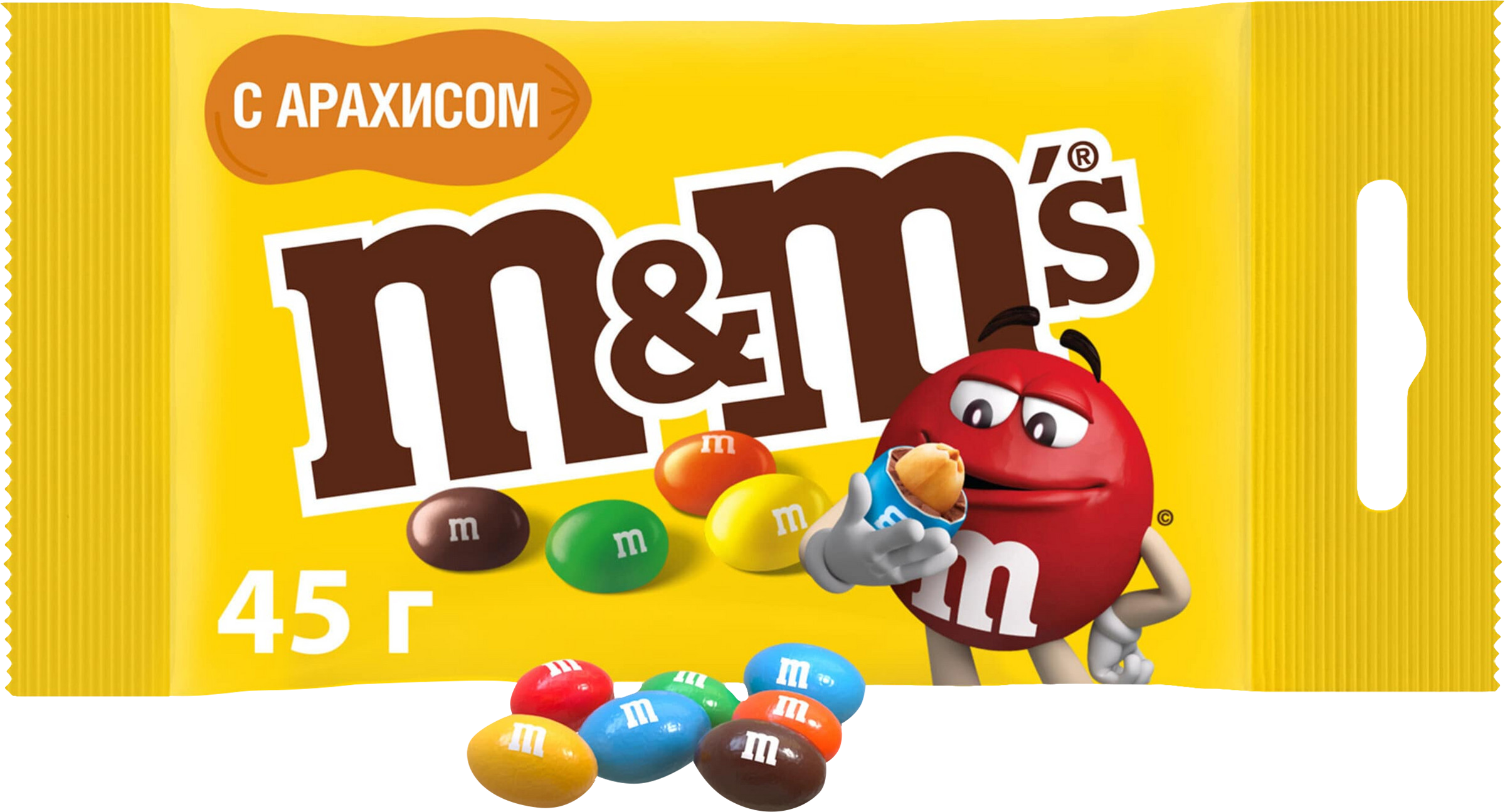 Изображение товара Драже M&M'S с арахисом, 45 г - вкусное шоколадное лакомство для всей семьи Изображение товара Драже M&M'S с арахисом, 45 г - вкусное шоколадное лакомство для всей семьи