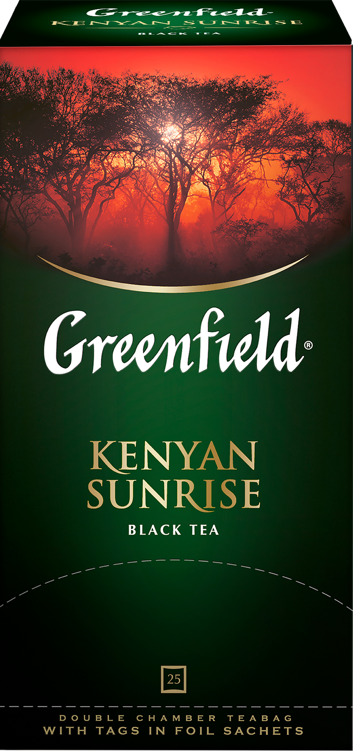 Изображение товара Чай черный GREENFIELD Kenyan Sunrise 25 пакетиков высокогорный кенийский Изображение товара Чай черный GREENFIELD Kenyan Sunrise 25 пакетиков высокогорный кенийский