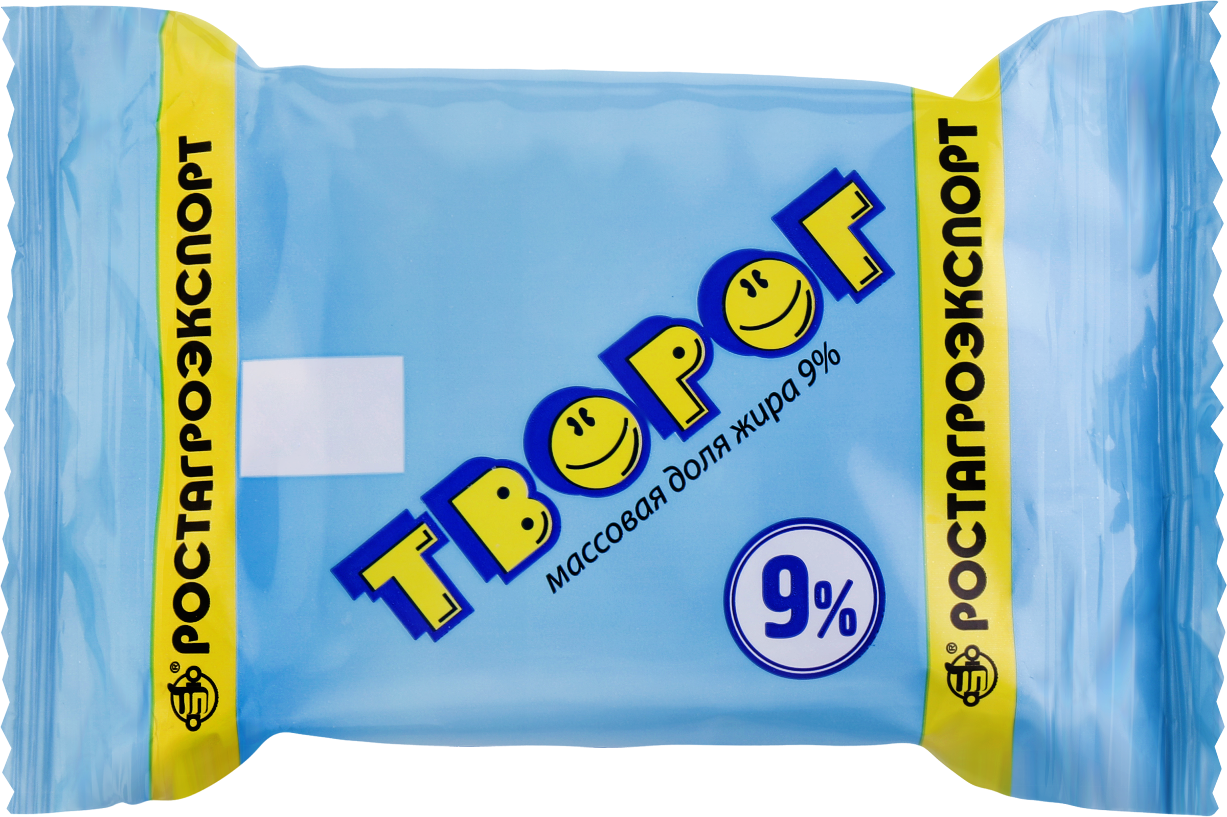 Изображение товара Творог РОСТАГРОЭКСПОРТ 9%, без змж, 180г - натуральный молочный продукт