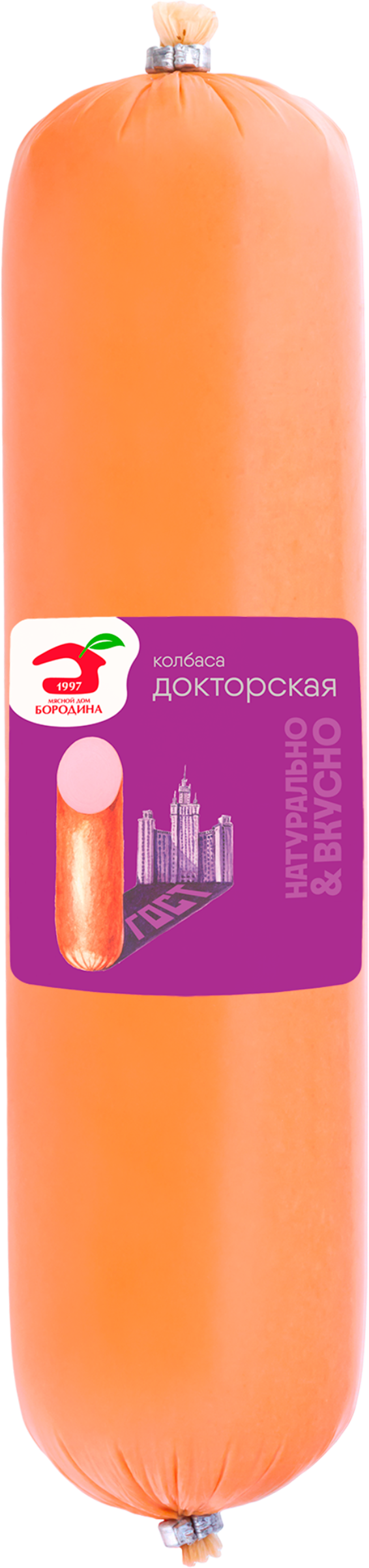 Изображение товара Колбаса вареная МД БОРОДИНА Докторская весовая ГОСТ Натуральная Изображение товара Колбаса вареная МД БОРОДИНА Докторская весовая ГОСТ Натуральная