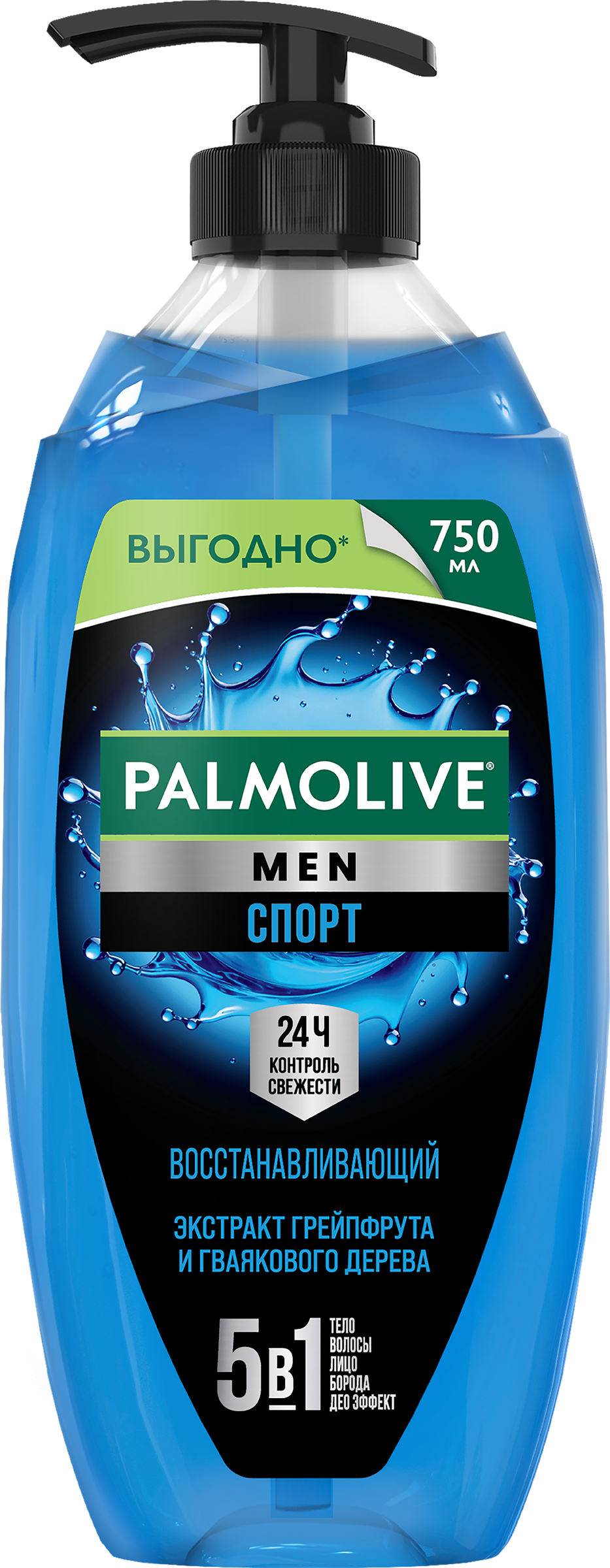 Изображение товара Гель для душа мужской PALMOLIVE Спорт Восстанавливающий 3в1 750мл